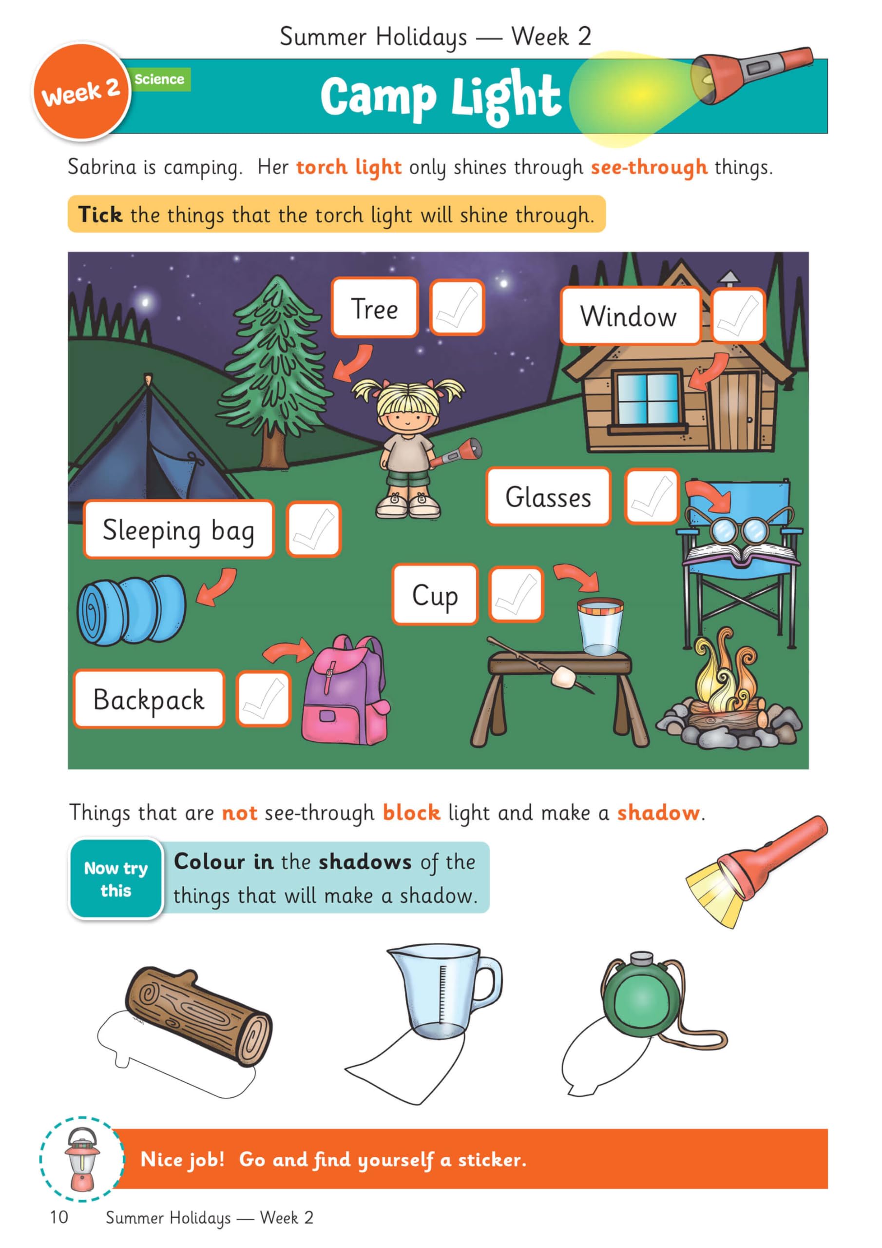 CGP Summer Holidays Activity Workbook - Reception to Year 1 Transition | Maths, English, Puzzles | 64 Pages
