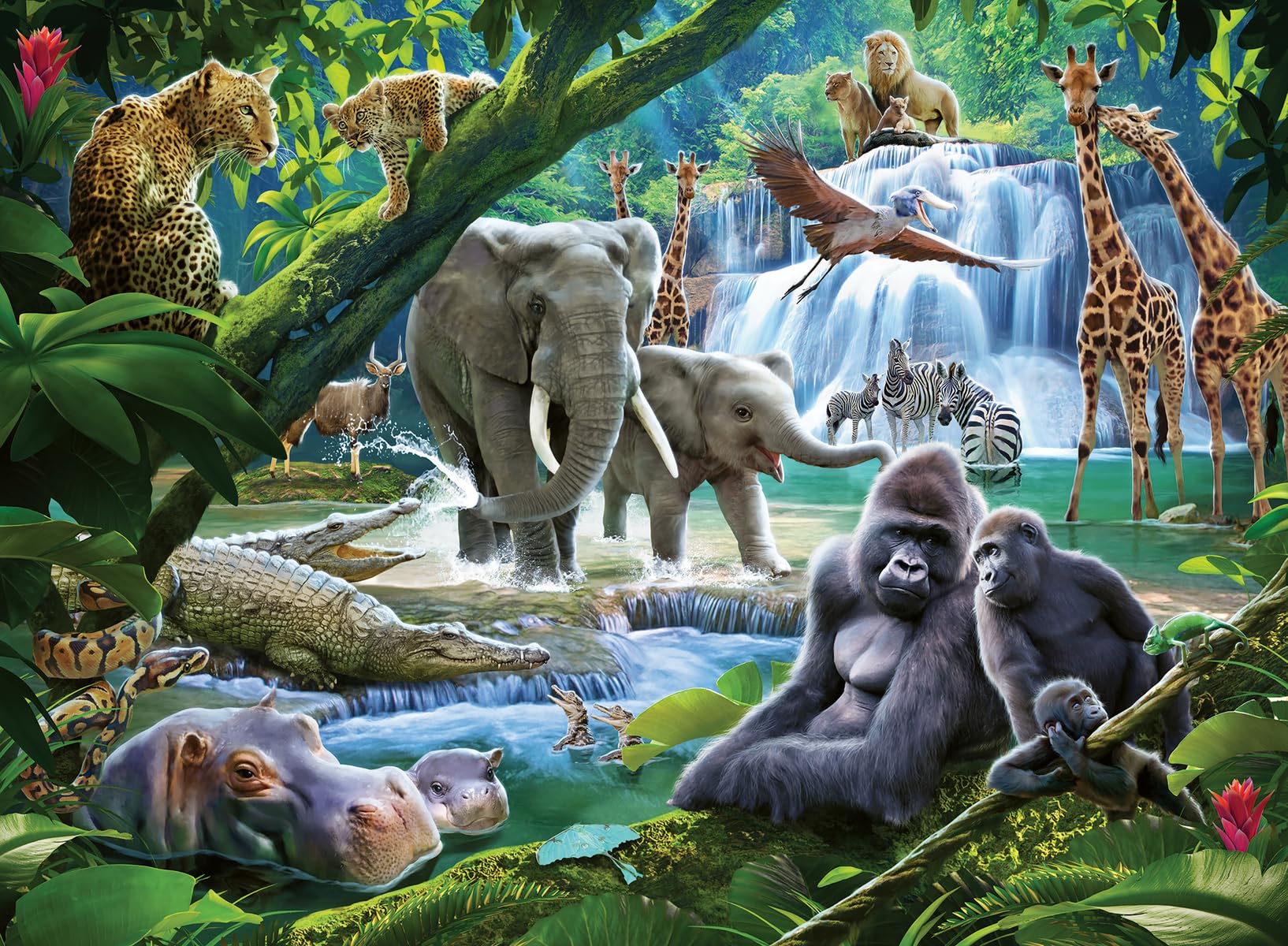 Ravensburger Jungle Families 100-Piece Jigsaw Puzzle with Extra Large Pieces for Kids 6 Years and Up 1