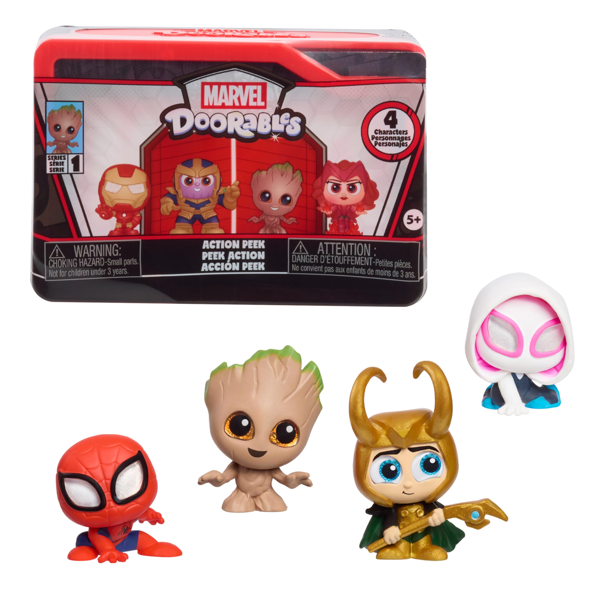 Marvel Doorables Action Peek Series 1 - Collectible 1.5-Inch Figures for Kids 5-12 1