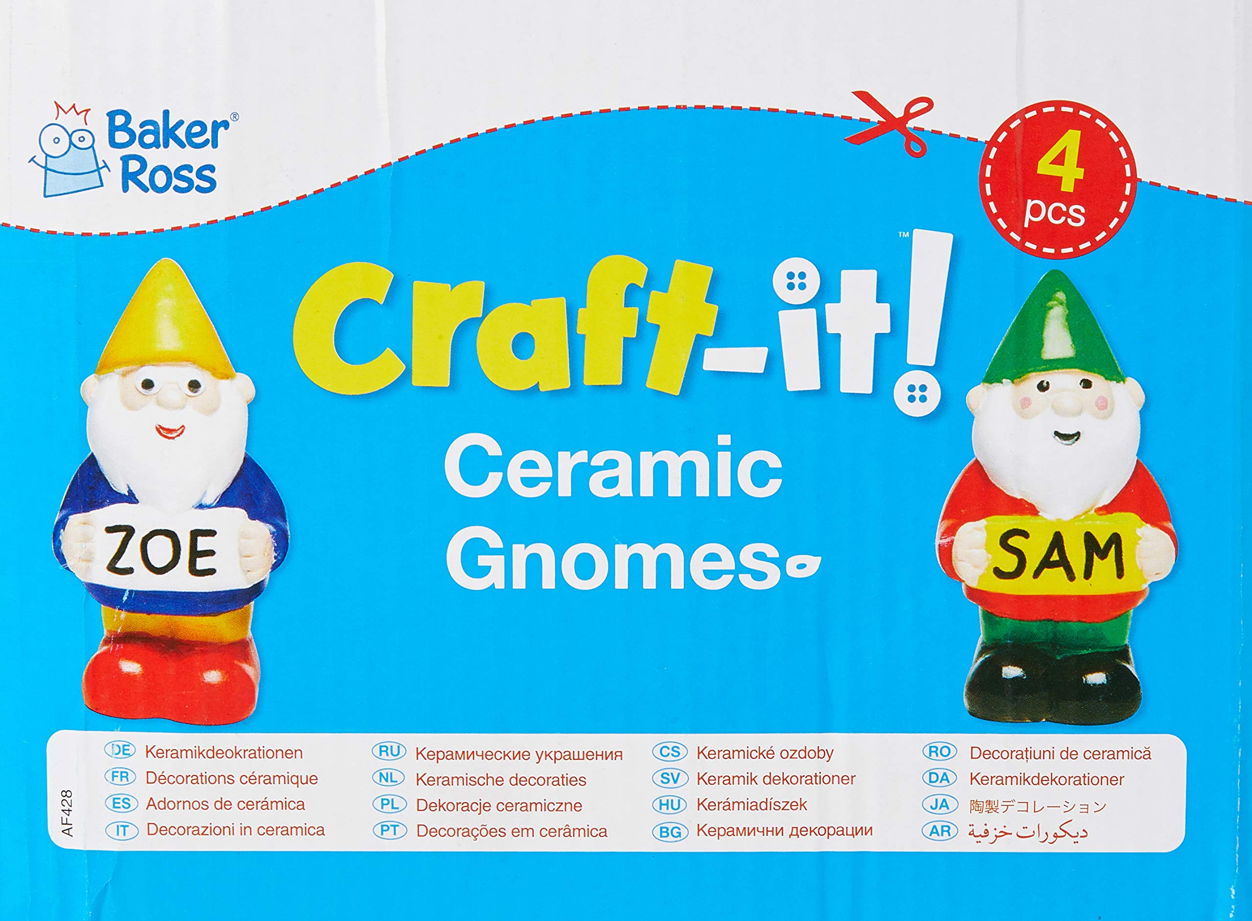 Baker Ross Customisable Ceramic Garden Gnomes - Craft Kit for Kids 3+ 11