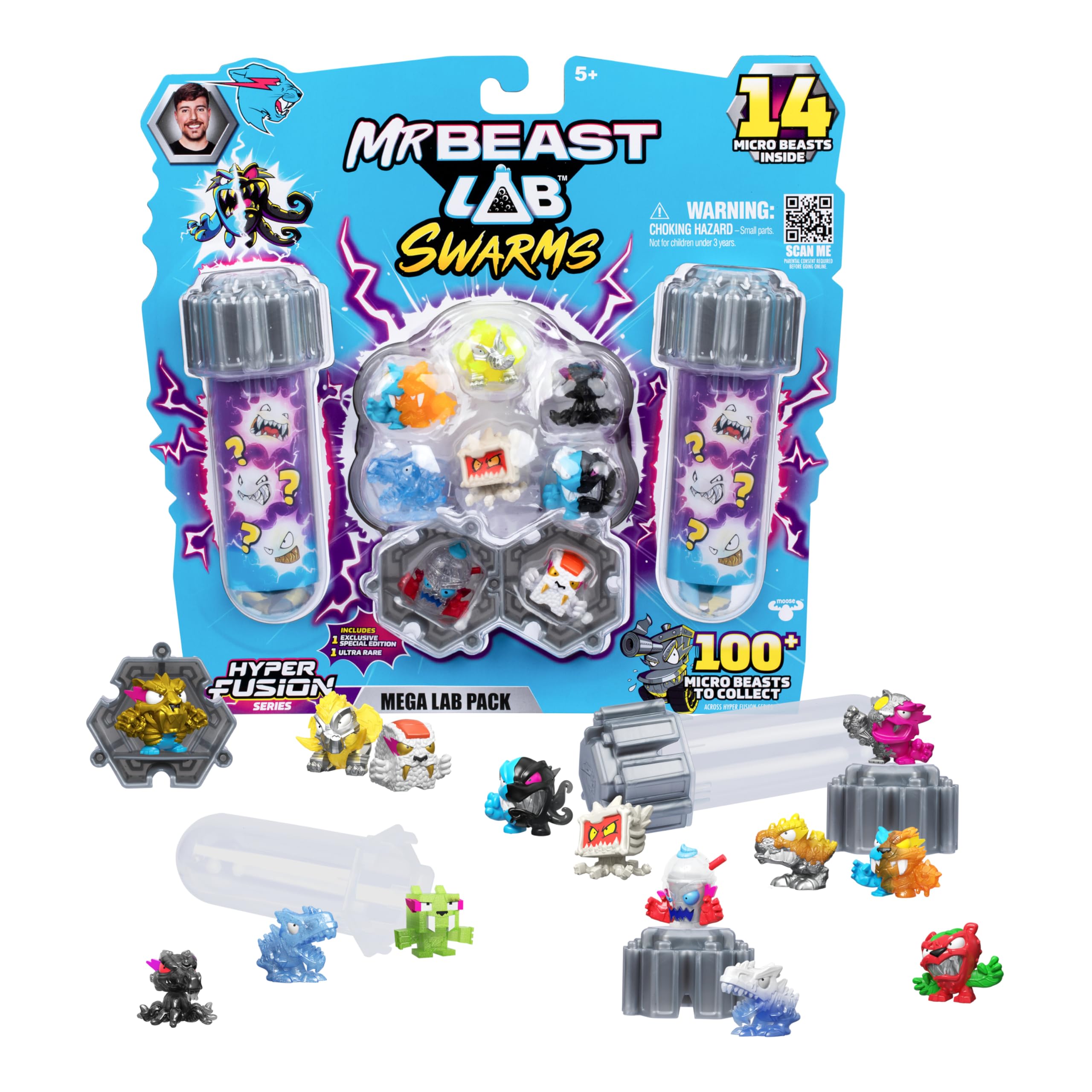 MrBeast Lab Swarms Hyper Fusion Series - Steel Slushee Collectible Micro Beast 1