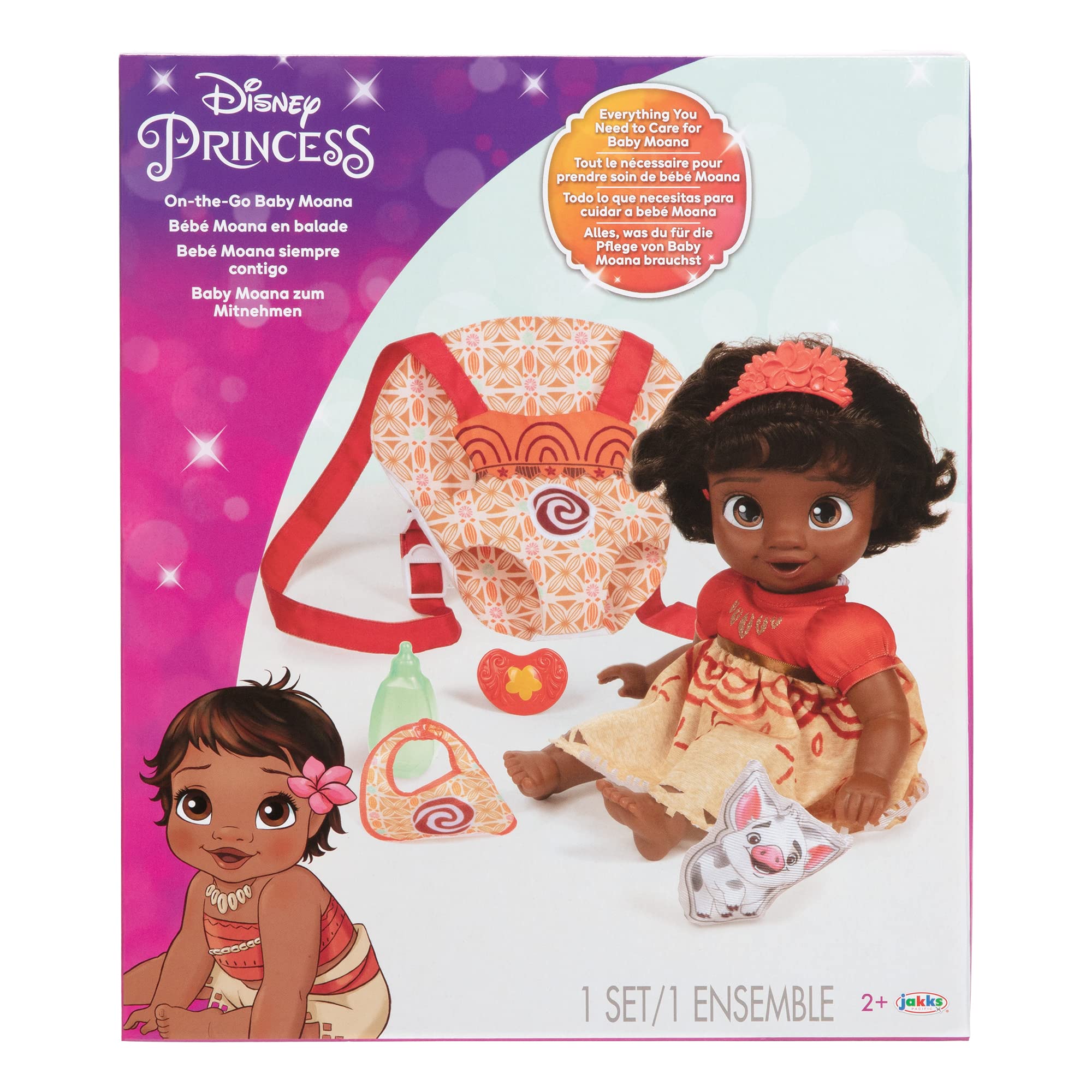 Disney Princess Moana Baby Doll Deluxe Set with Tiara and Carrier 7