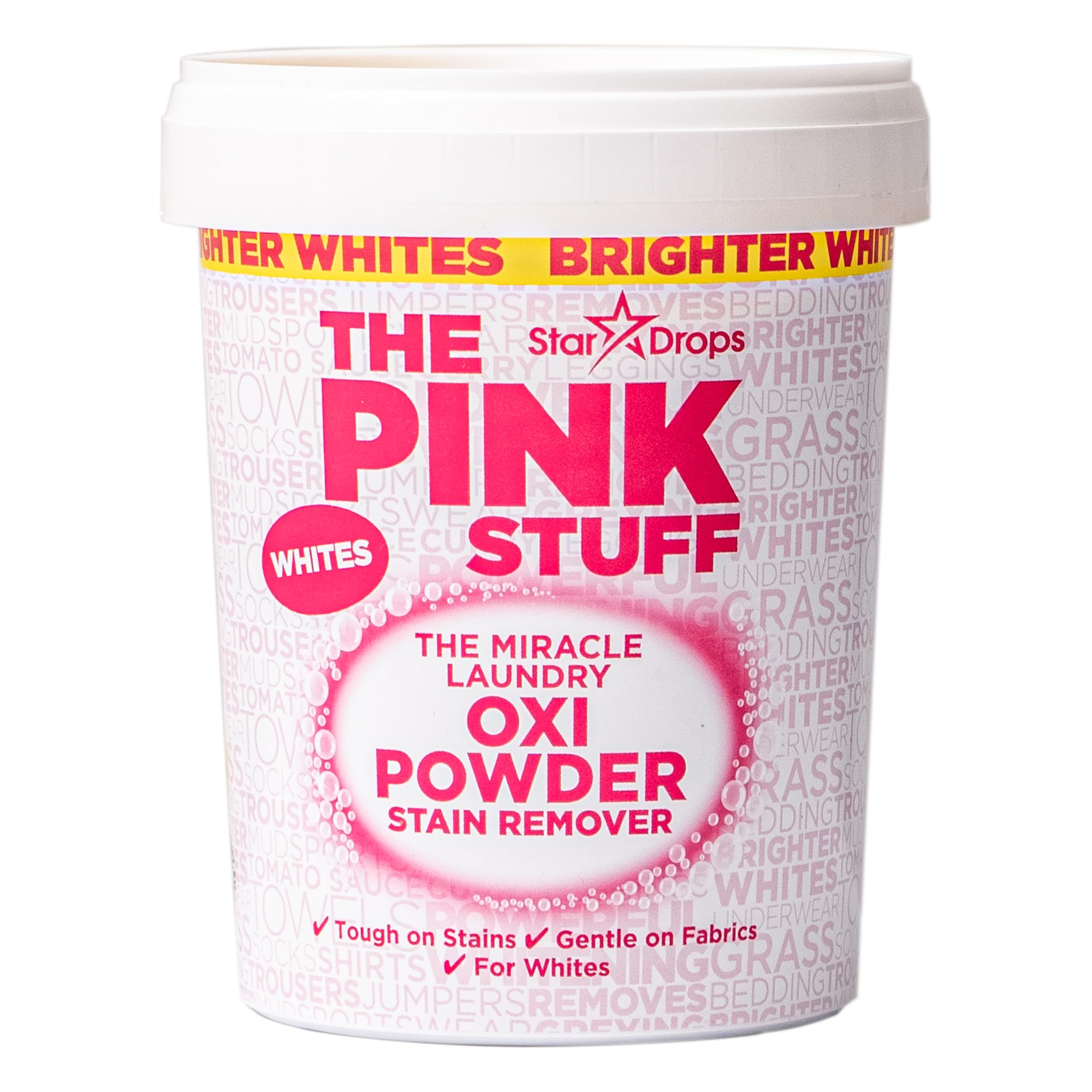 THE PINK STUFF Miracle Laundry Oxi Powder - Stain Remover for Whites | 1kg | Powder