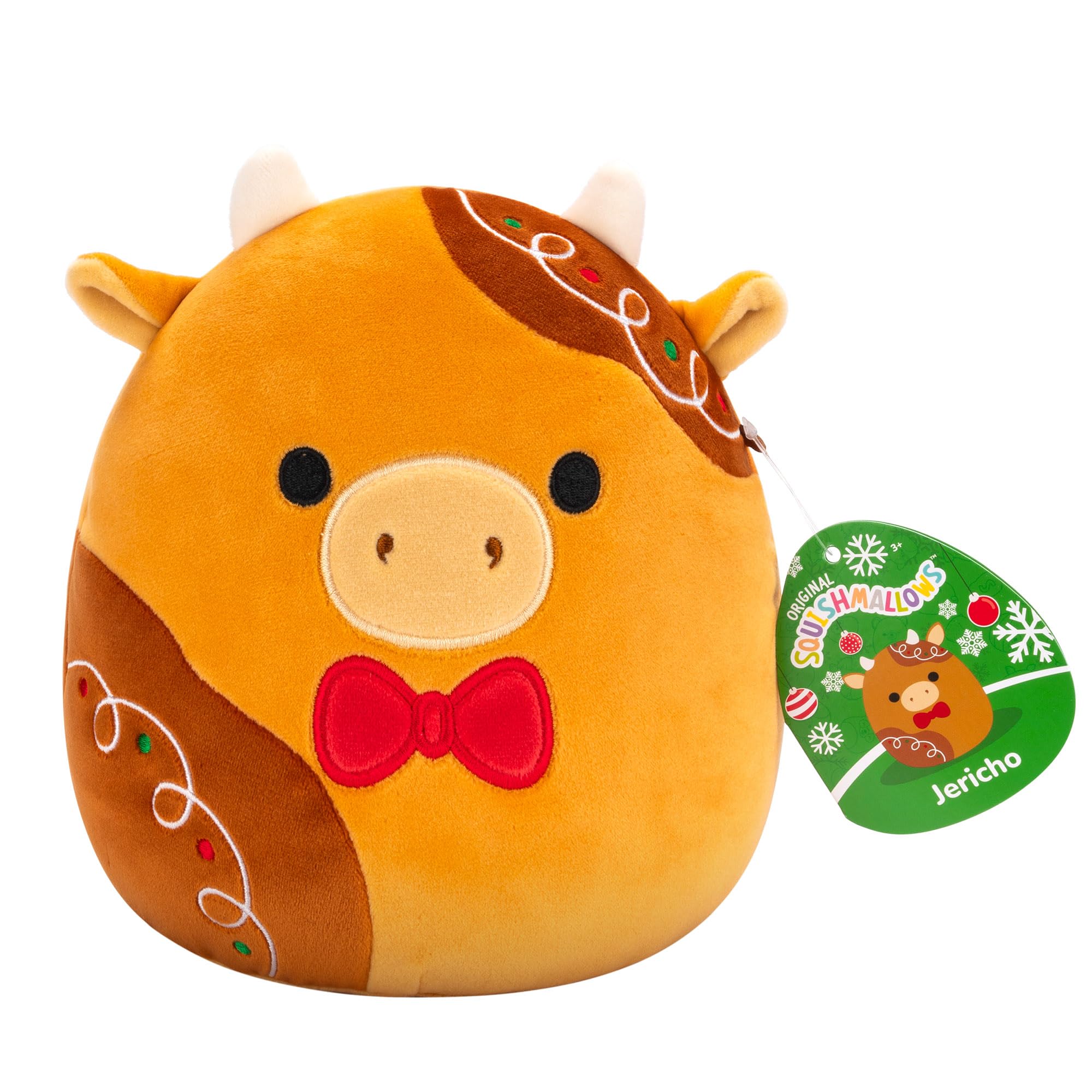 Squishmallows Jericho the Gingerbread Cow - 7.5-Inch Plush Collectible for Ages 3+ 12