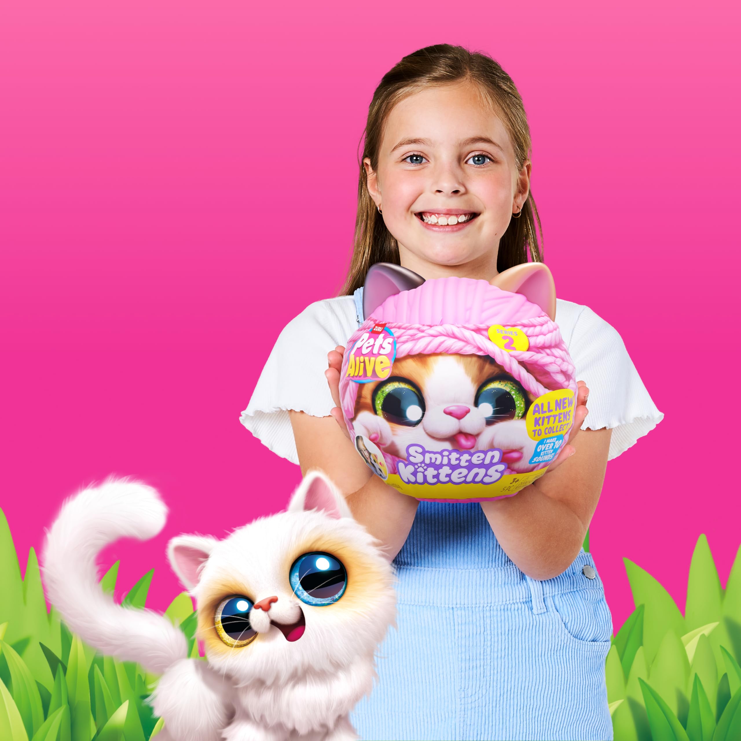 Pets Alive Smitten Kittens Series 2 - Interactive Ragdoll Plush Toy | 7.87 in | Sound Features 5