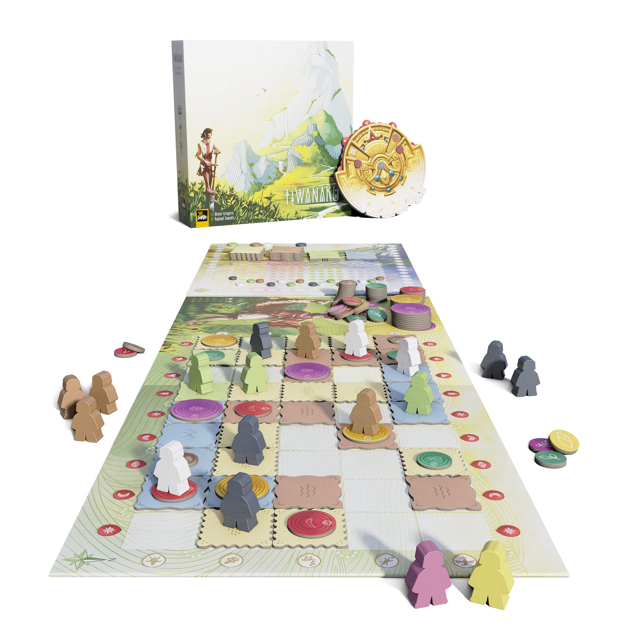 SitDown Tiwanaku Strategy Game - Cooperative, 1-4 Players, Ages 14+