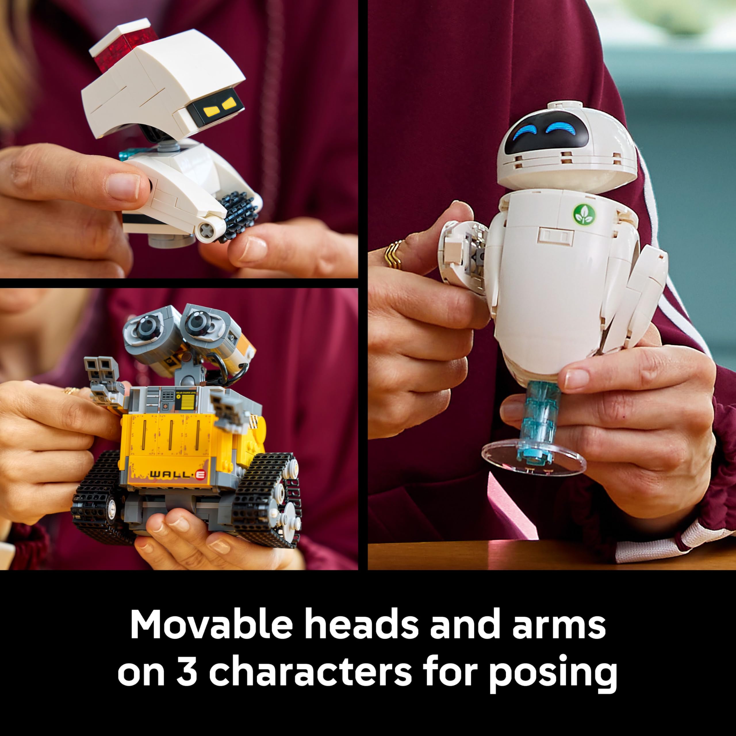 LEGO Disney Pixar WALL-E and EVE Building Set - 811-Piece Display Model for Adults 4