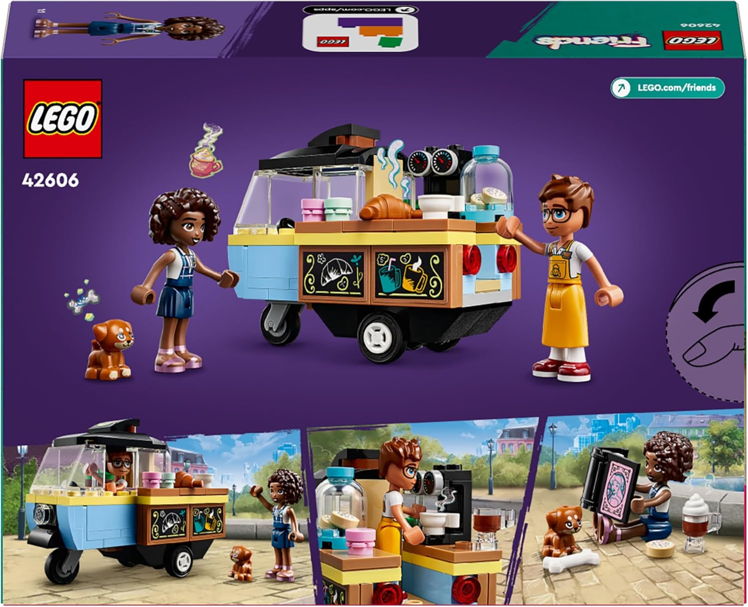 LEGO Friends Mobile Bakery Food Cart - Building Set with 2 Mini-Dolls & Dog Figure for Kids 6+ 2