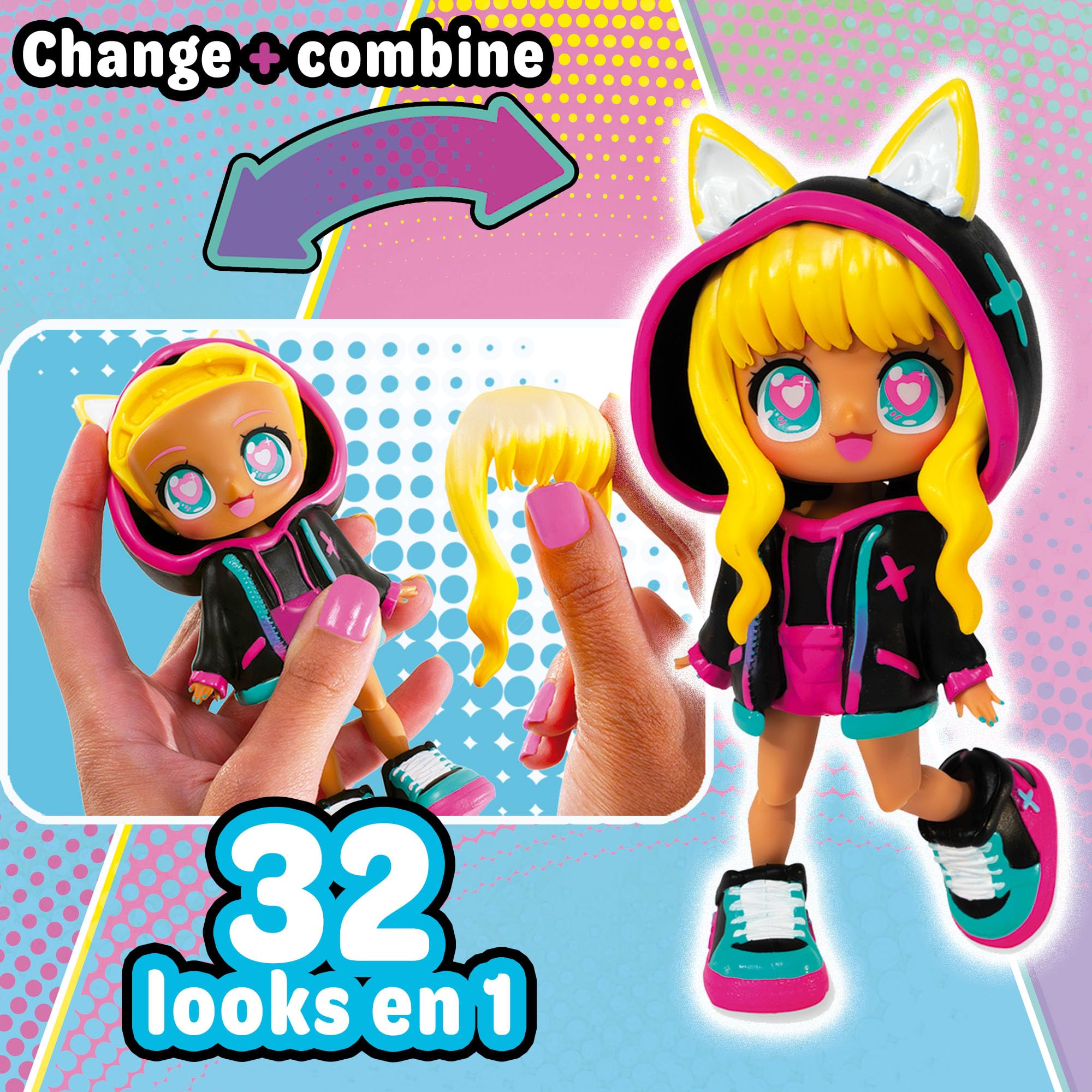 Animakii Fashion Doll – Unicorn & Bat Style Customisable Doll with 32+ Looks, 5+ Years 12