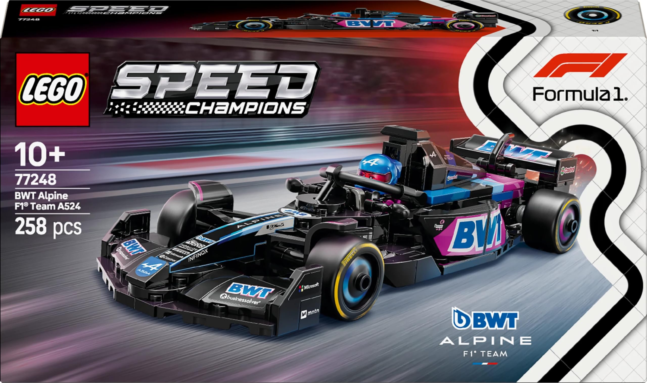 LEGO Speed Champions BWT Alpine F1 Team A524 Race Car Toy - Building Set for 10+ with Minifigure 4