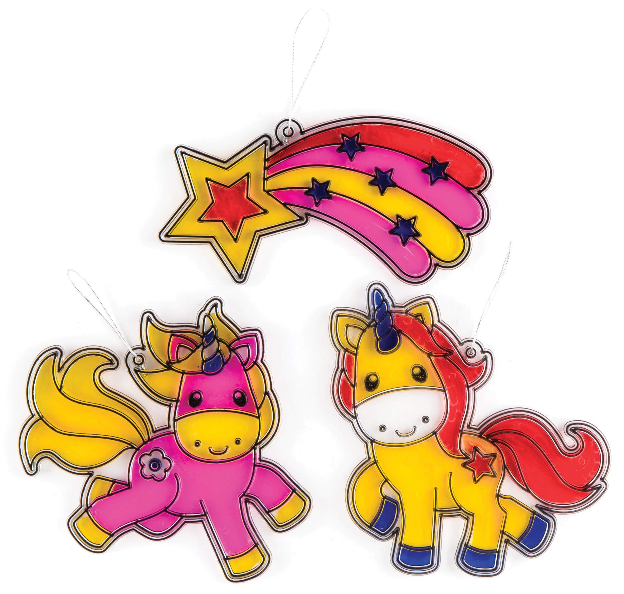 Baker Ross Unicorn Suncatcher Decorations - Arts & Crafts Kit for Kids 10