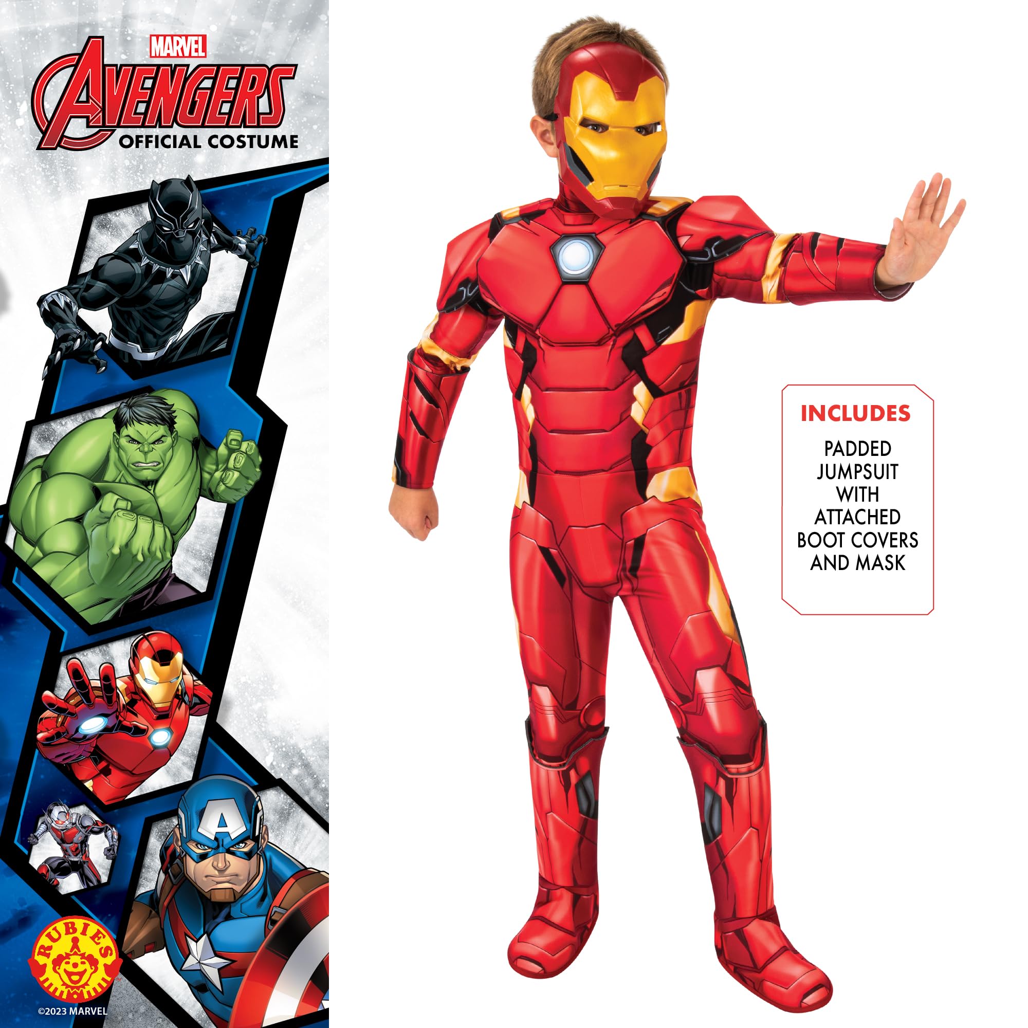 Rubies Iron Man Deluxe Fancy Dress Costume - Boys, Multicolour, Size 5-6 Years 2