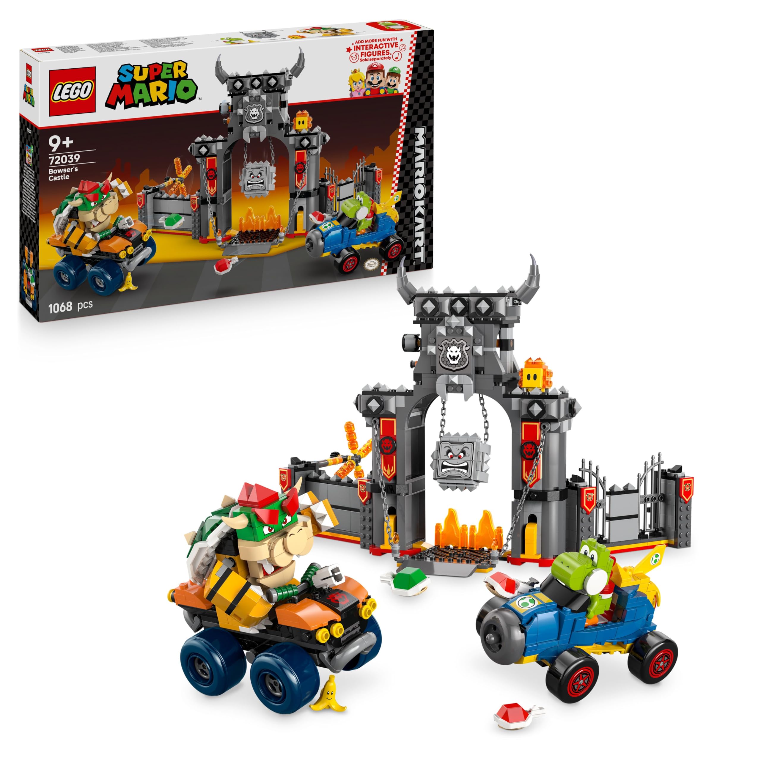 LEGO Super Mario: Mario Kart – Bowser's Castle Interactive Building Set | Ages 9+