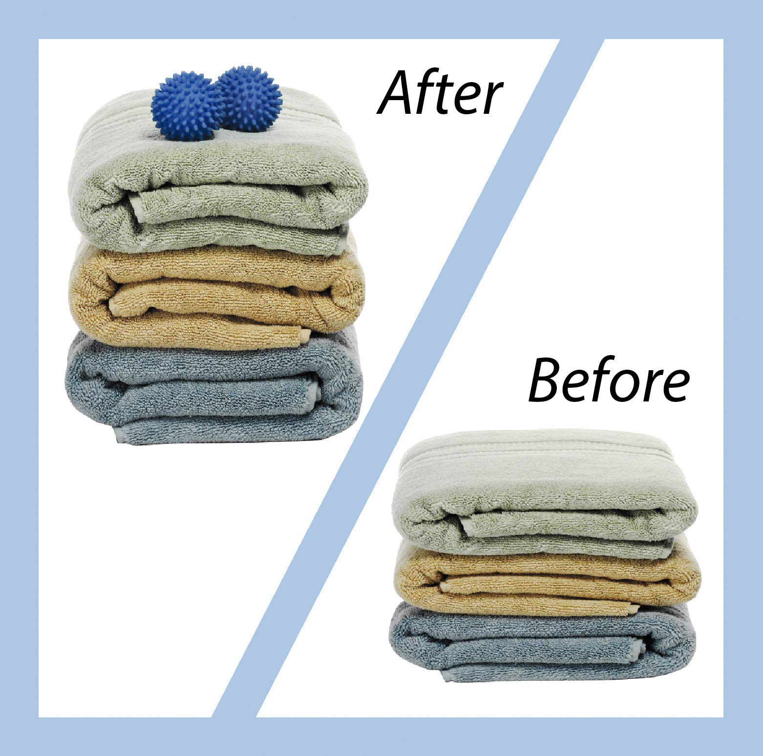 Whitmor - Dryer Balls Set of 4 Reusable Non-Toxic Laundry Dryer Balls for Faster Drying & Softening - Blue 4