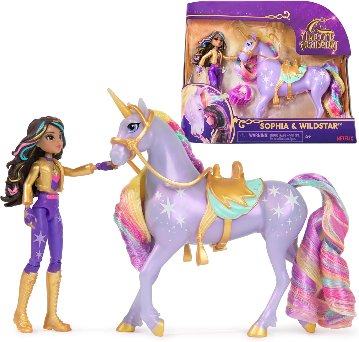 Unicorn Academy Sophia & Wildstar Set - Posable Doll and Unicorn Playset for Ages 4+ 1