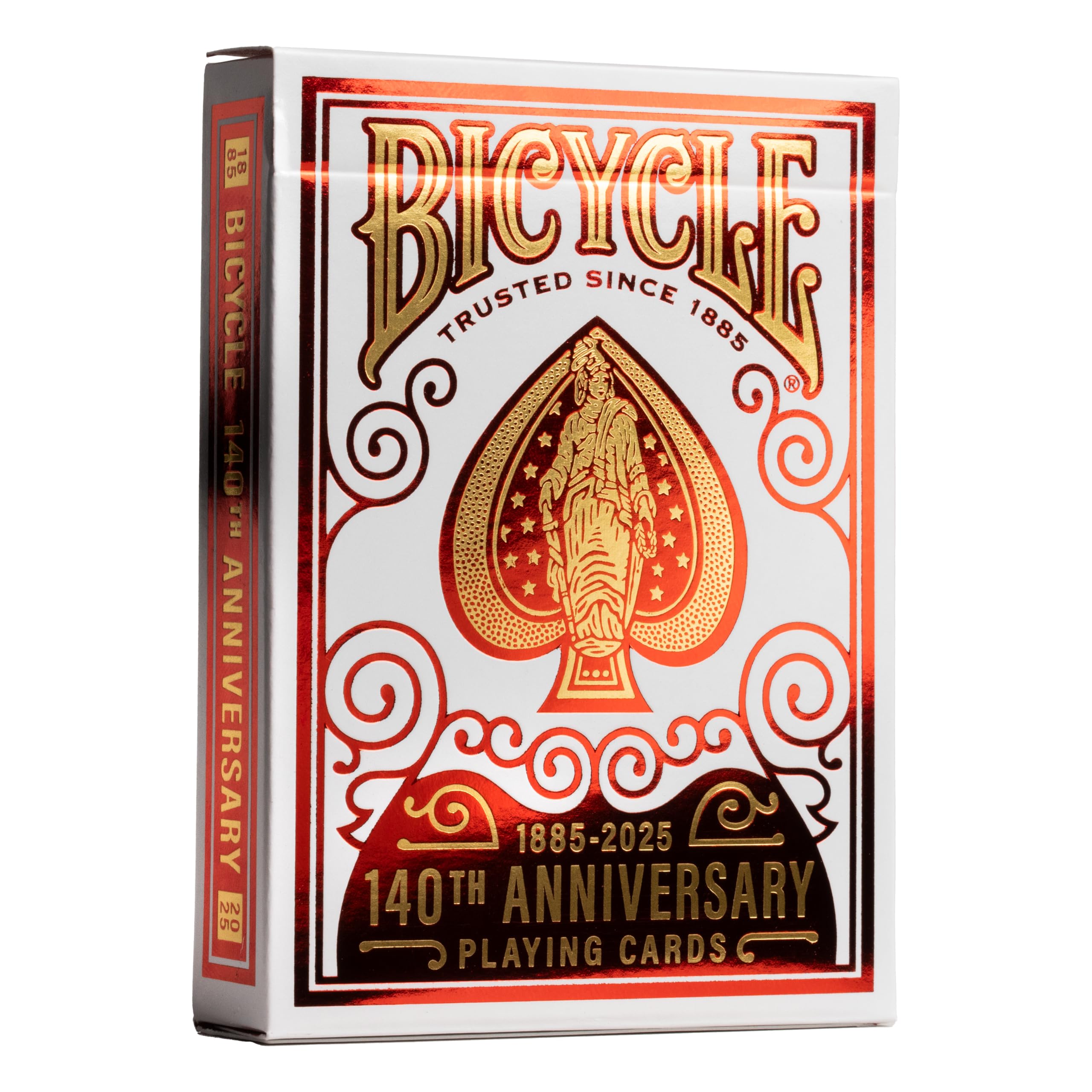 Bicycle 140th Year Anniversary Playing Cards Red and Gold Foil 1