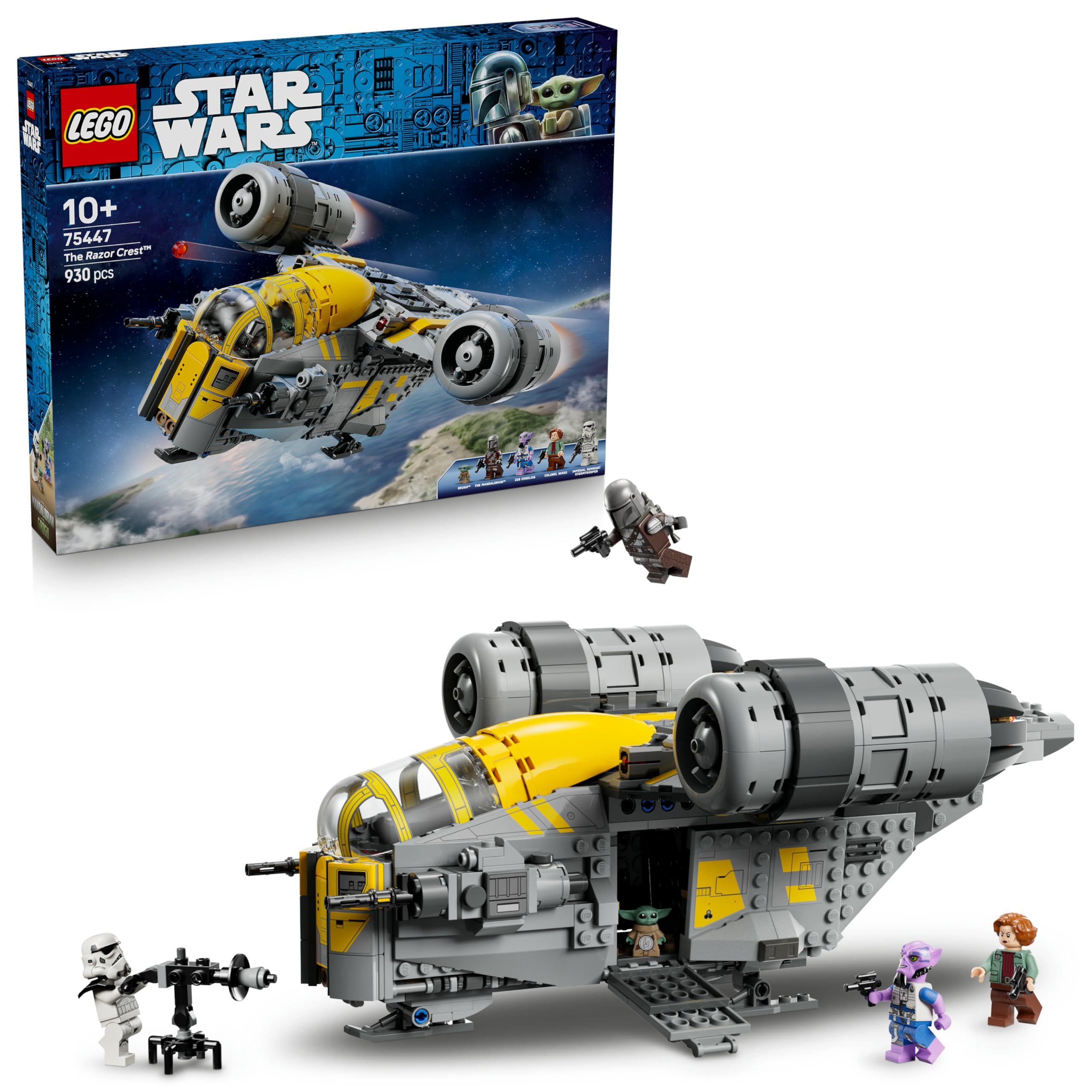 LEGO Star Wars 75447 The Razor Crest Building Set | 5 Characters | Ages 10+