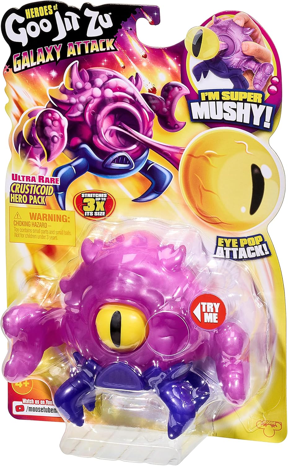 Goo Jit Zu Heroes of Goo Jit to S4 Galaxy Attack Crusticoid Ultra Rare 2021 - Squishy Action Figure