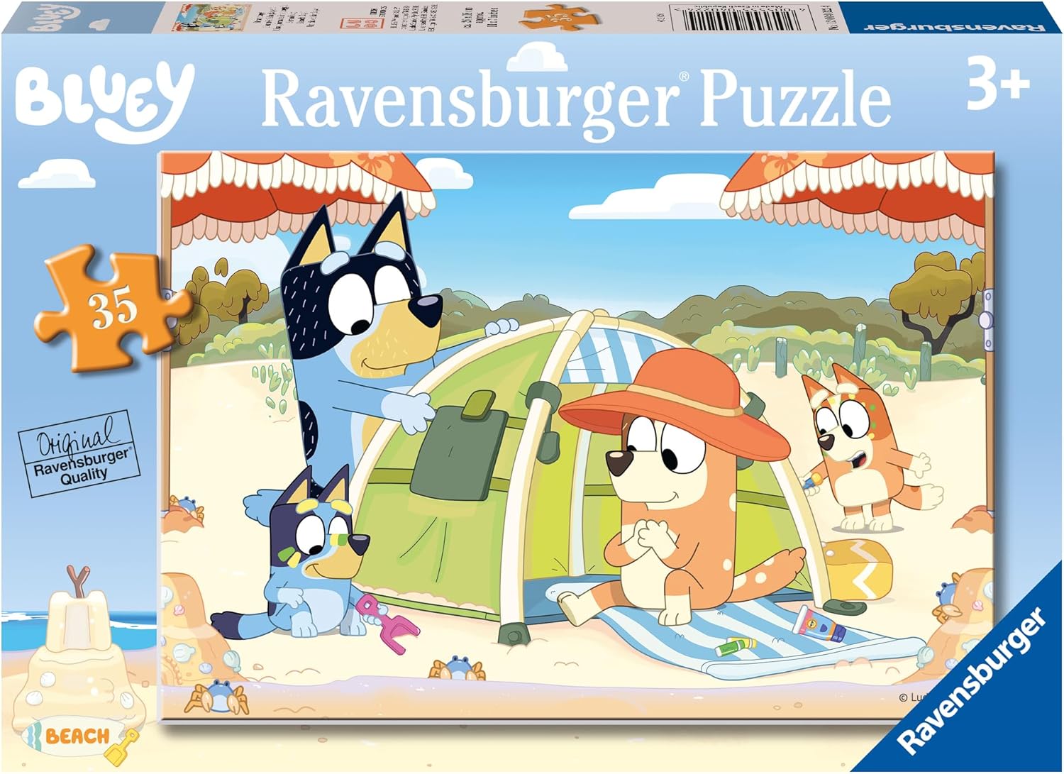 Ravensburger Bluey 35-Piece Jigsaw Puzzle for Kids - Beach Adventure Theme 1
