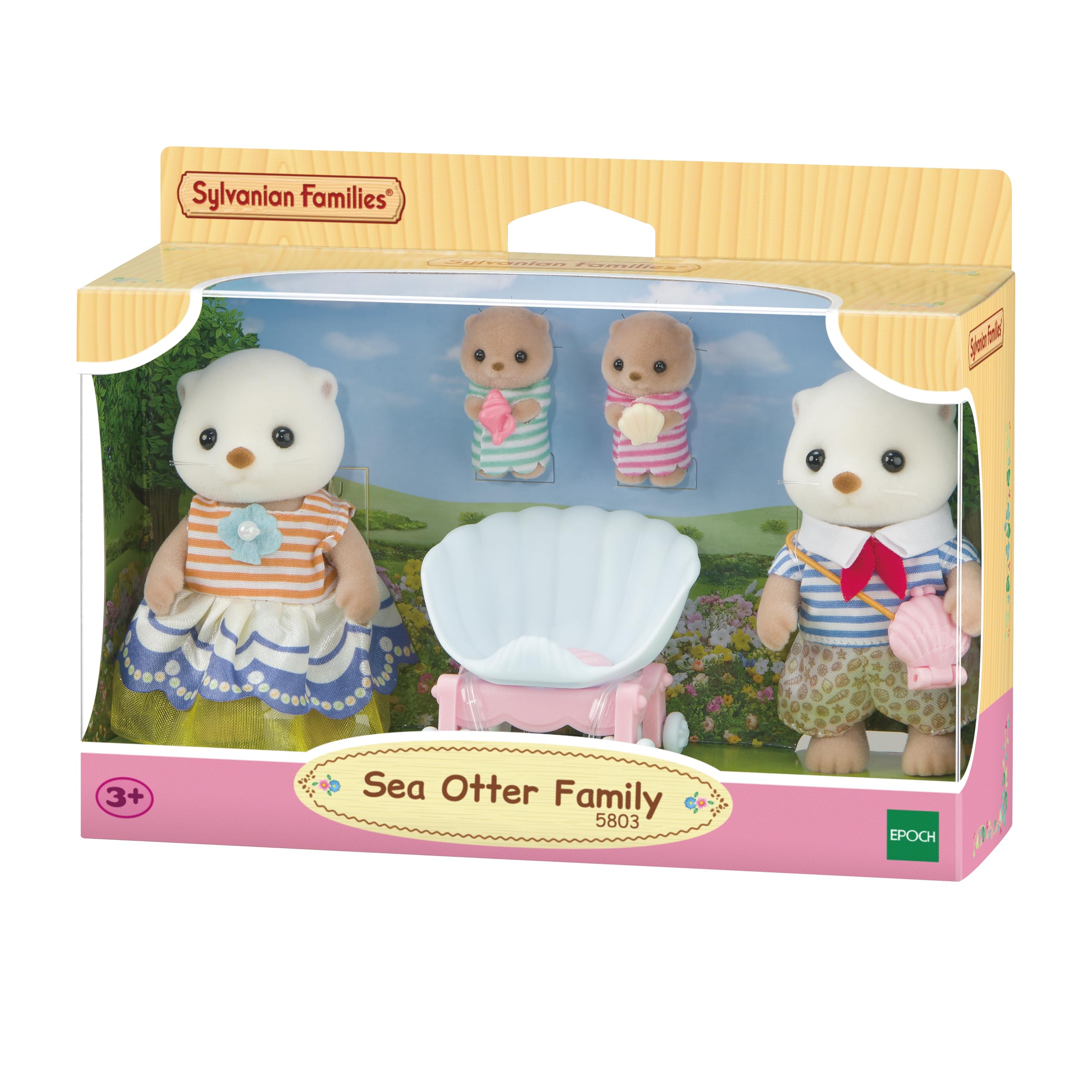 Sylvanian Families Sea Otter Family Playset - Includes 6 Pieces | Ages 3+ | Model 5803