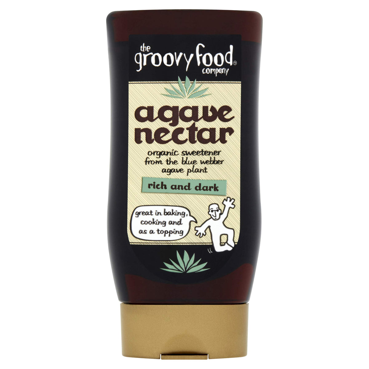 The Groovy Food Company Organic Rich & Dark Agave Nectar - Naturally Sweeter | 250ml | Gluten Free