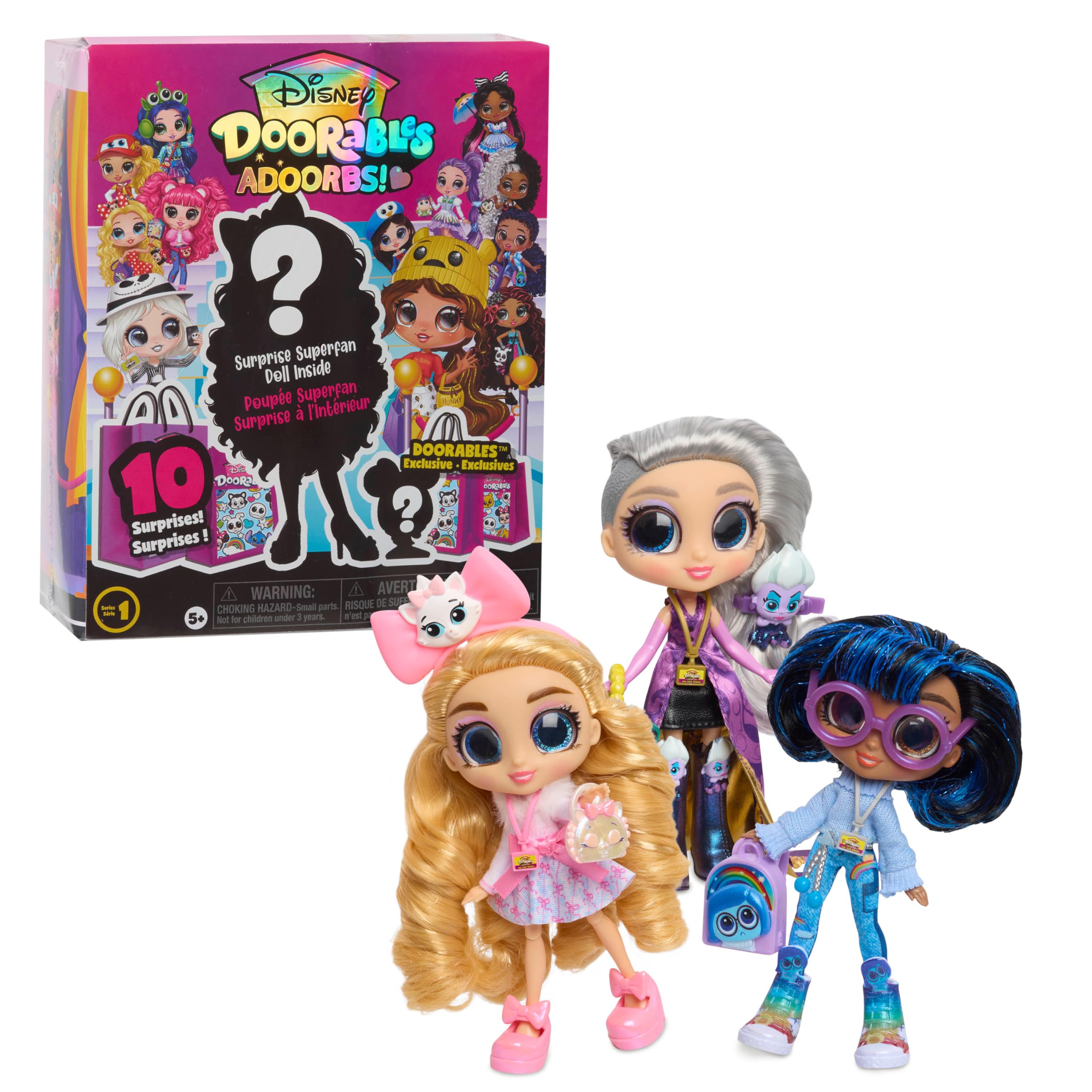 Disney Doorables ADOORBS Dolls - Collectible Fashion Playset for Kids Ages 5-12
