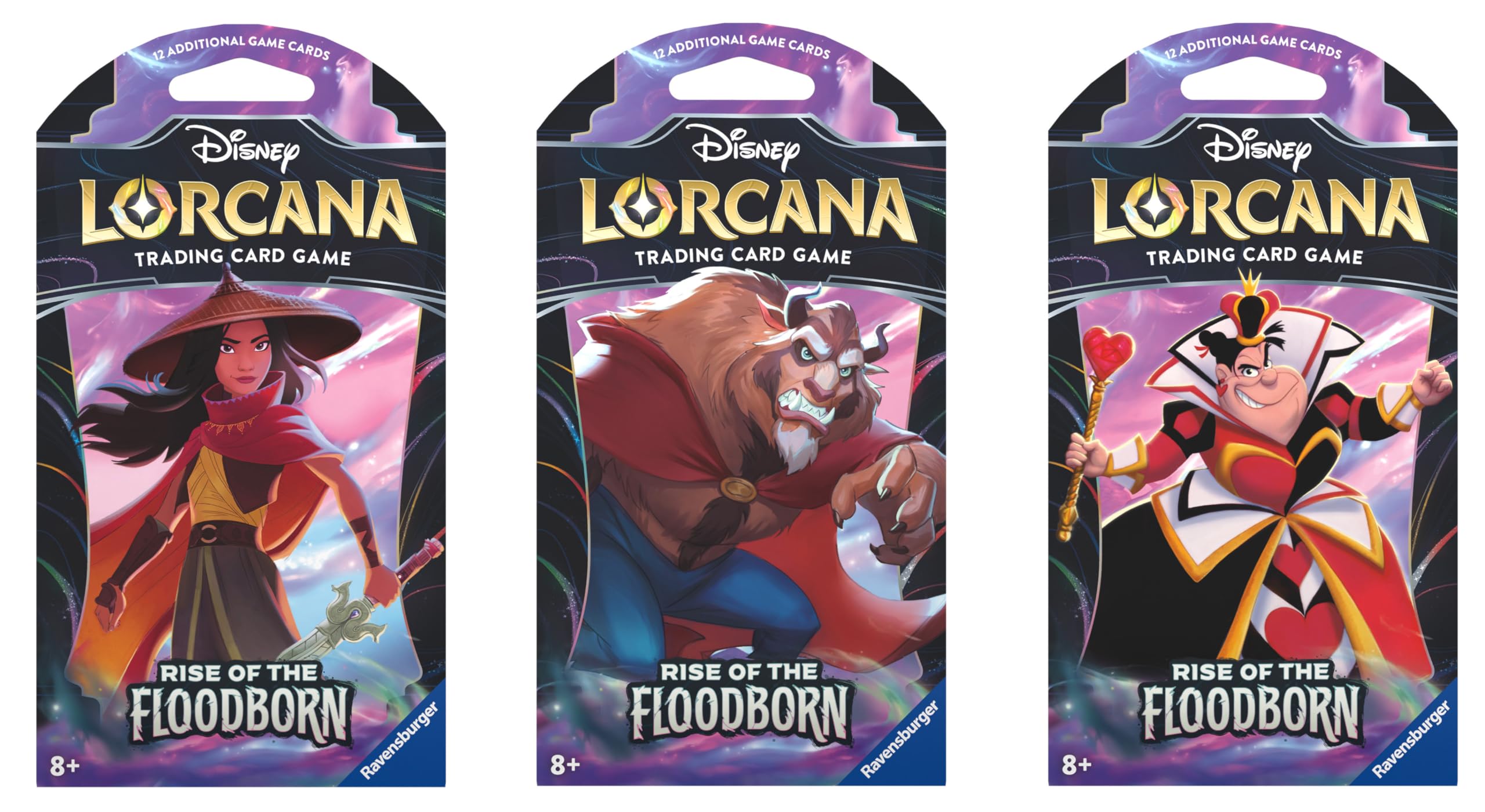 Ravensburger Disney Lorcana Trading Card Game - Set 2: Rise of The Floodborn Booster Pack | Ages 8+