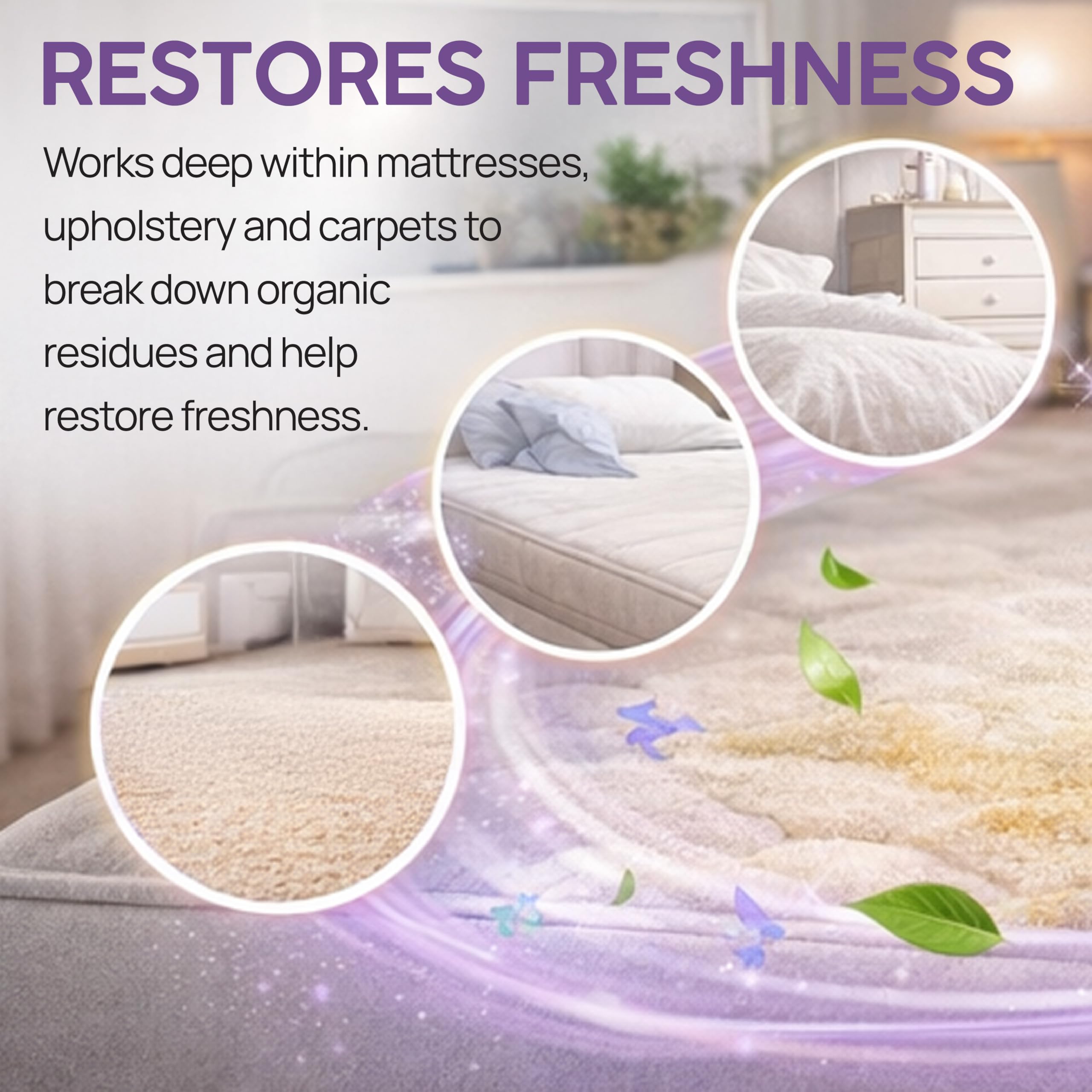 Cleanzyme Enzyme Mattress Stain Remover - Urine & Odour Eliminator | 500ml Spray Bottle | Fresh Scent