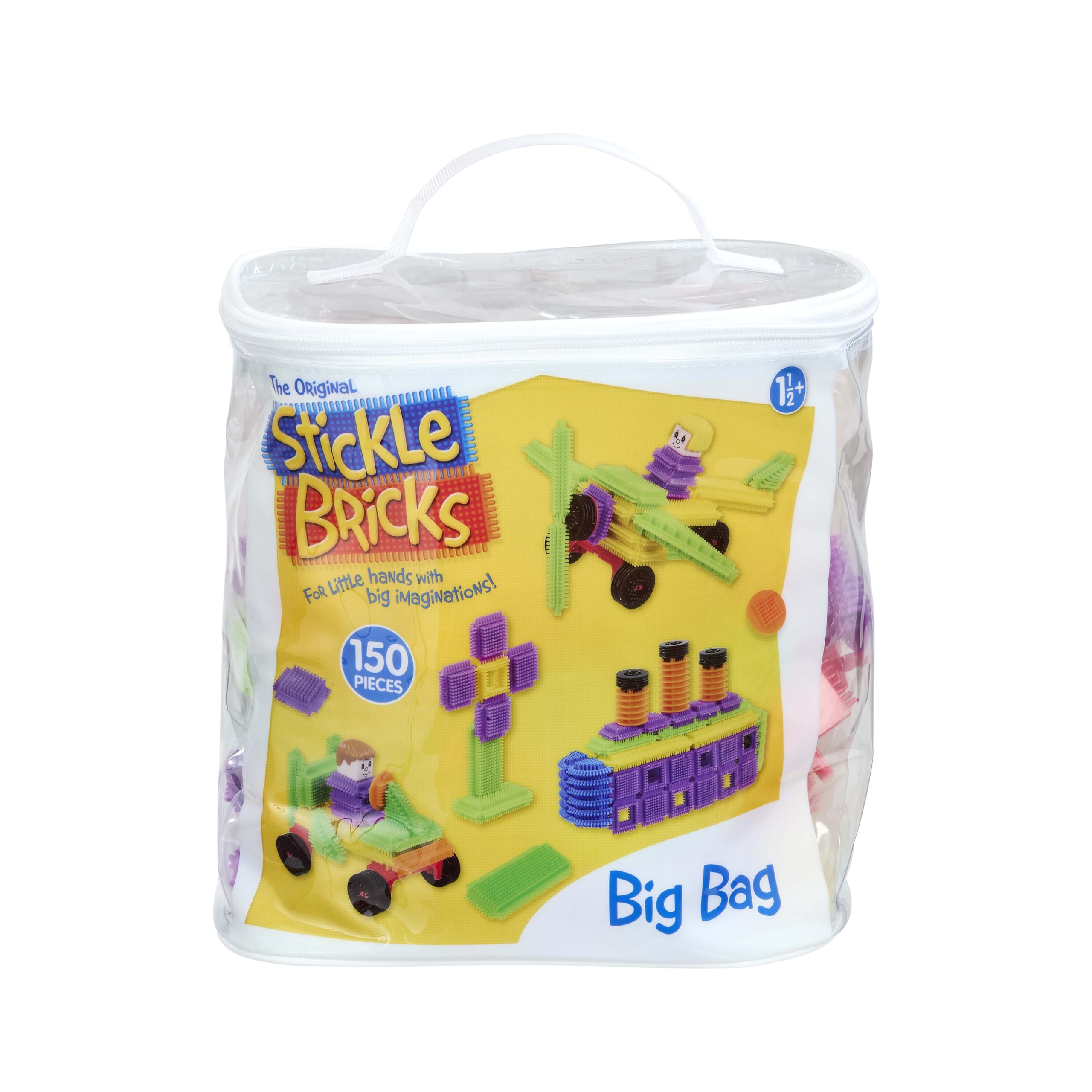 Stickle Bricks Big Bag - Toddler Construction Toy for Ages 18 Months and Up