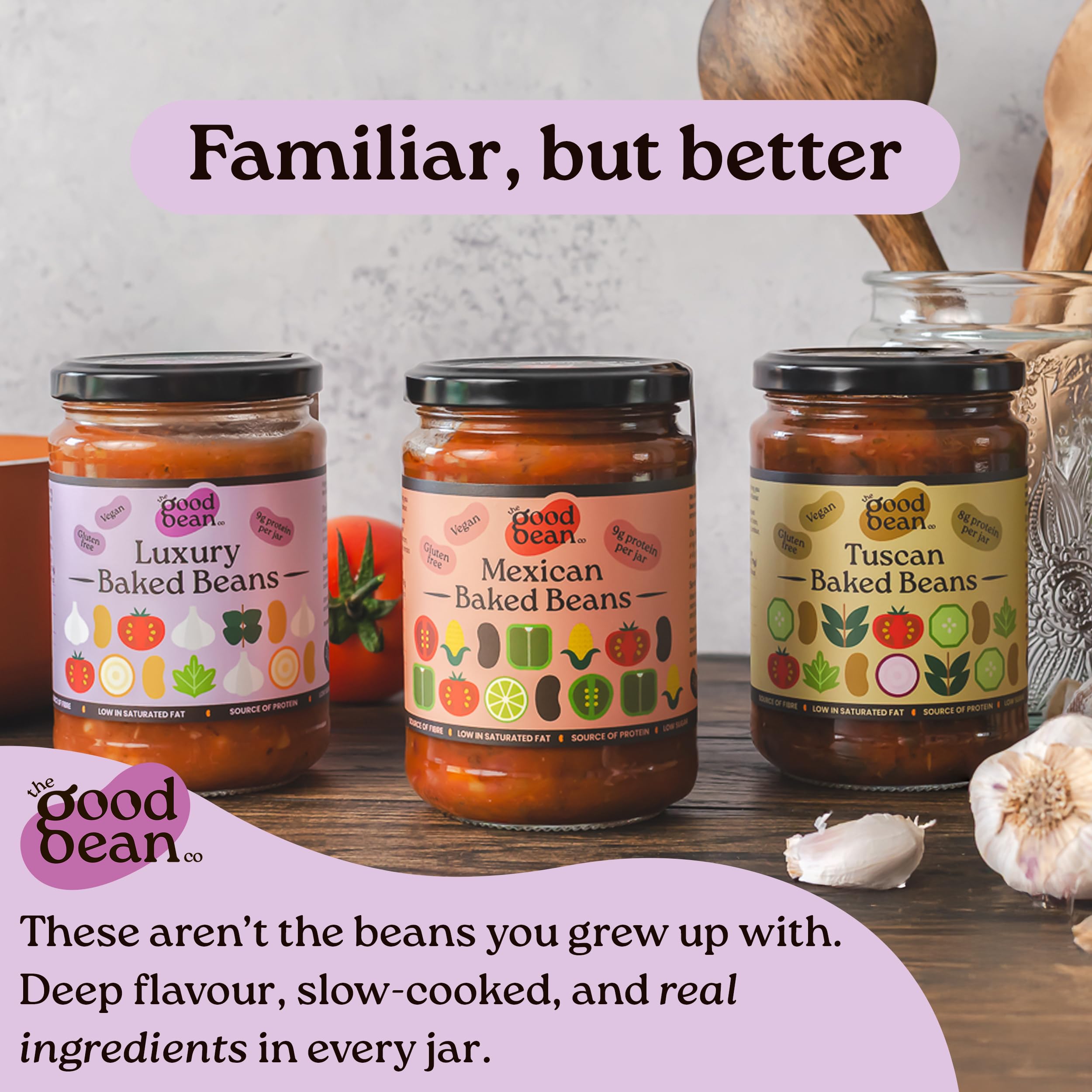 The Good Bean Co - Luxury Baked Beans Haricot Beans in Tomato Sauce 350g 4