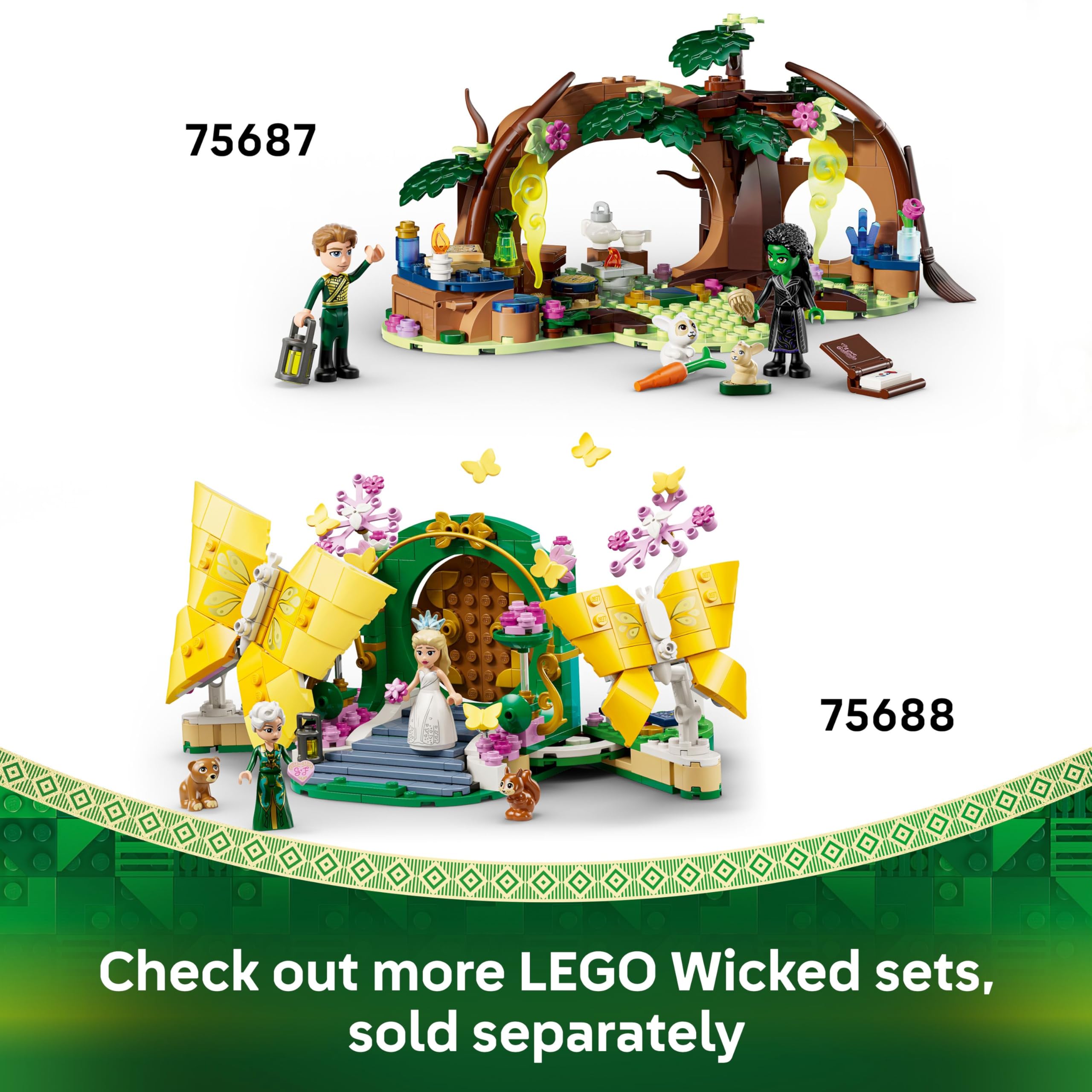 LEGO Wicked Glinda's Wedding Day - Building Toy with 2 Mini Dolls & 2 Posable Butterflies for Ages 8+ 6