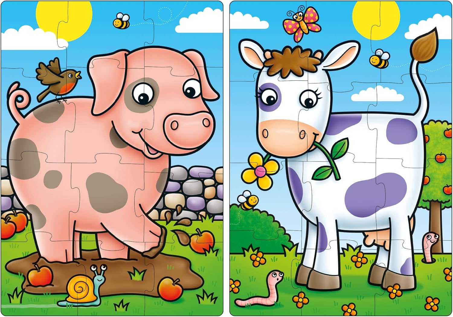 Orchard Toys First Farm Friends Jigsaw Puzzle - 24-Piece Educational Puzzle Set for Toddlers 2