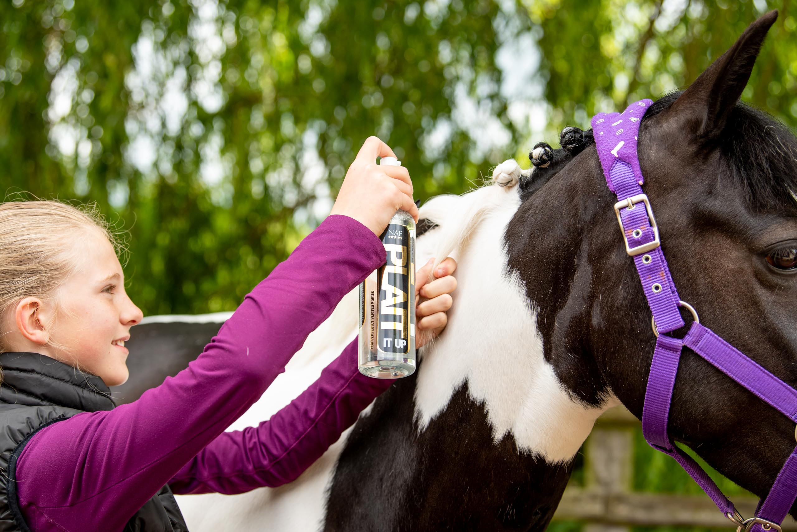 NAF Plait It Up Mane and Tail Plaiting Spray - 500ml | Non-Greasy Grip | Quick-Drying Hold 3