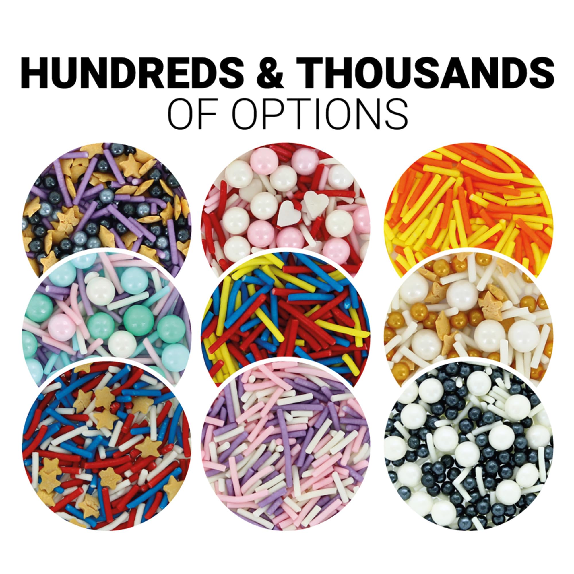 Culpitt Select - White Sugar Strands Cake Sprinkles for Baking & Dessert Decorations | 500g 13