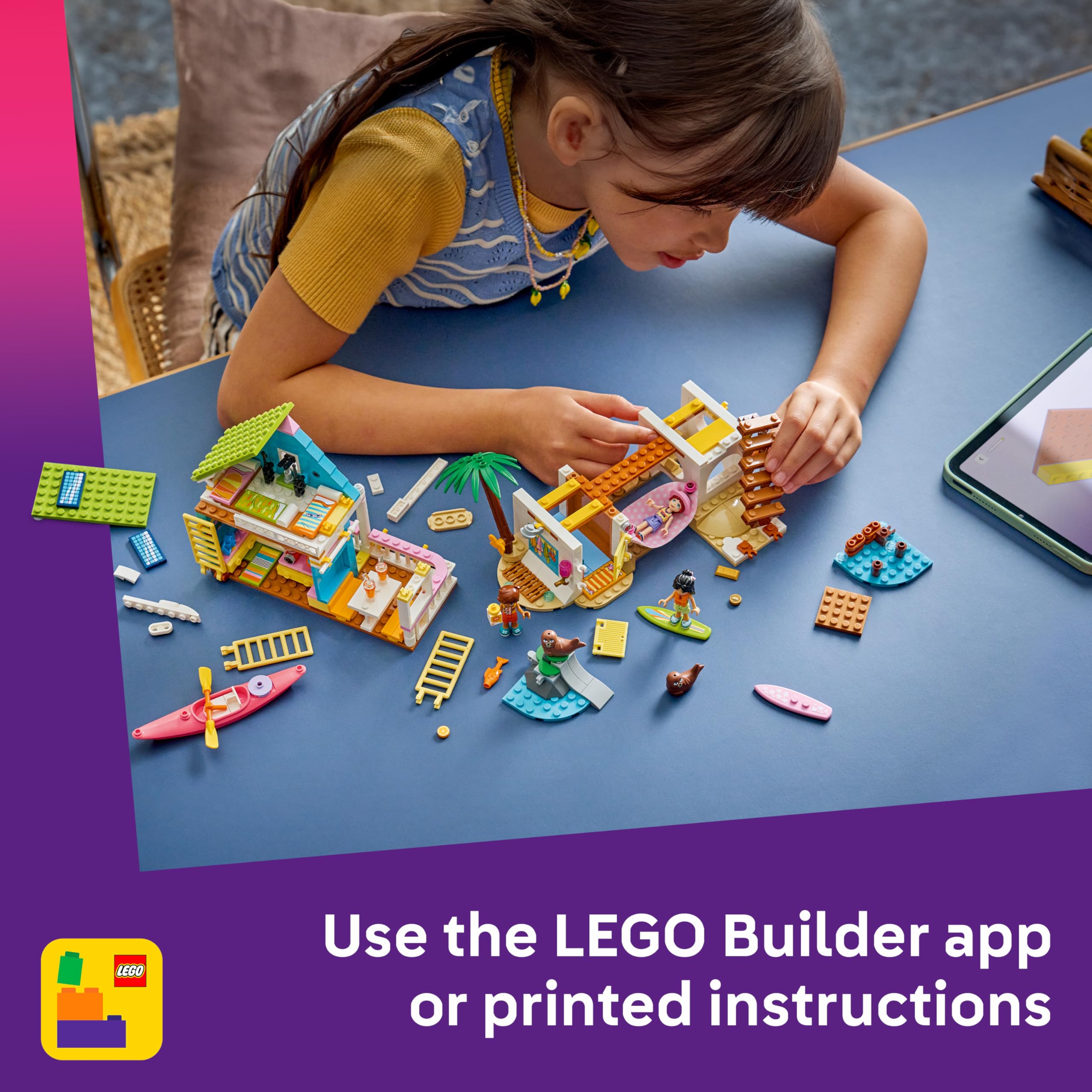 LEGO Friends Beach House with Seals Building Set - 3 Mini Dolls, 2 Animal Figures | Ages 7+ 6