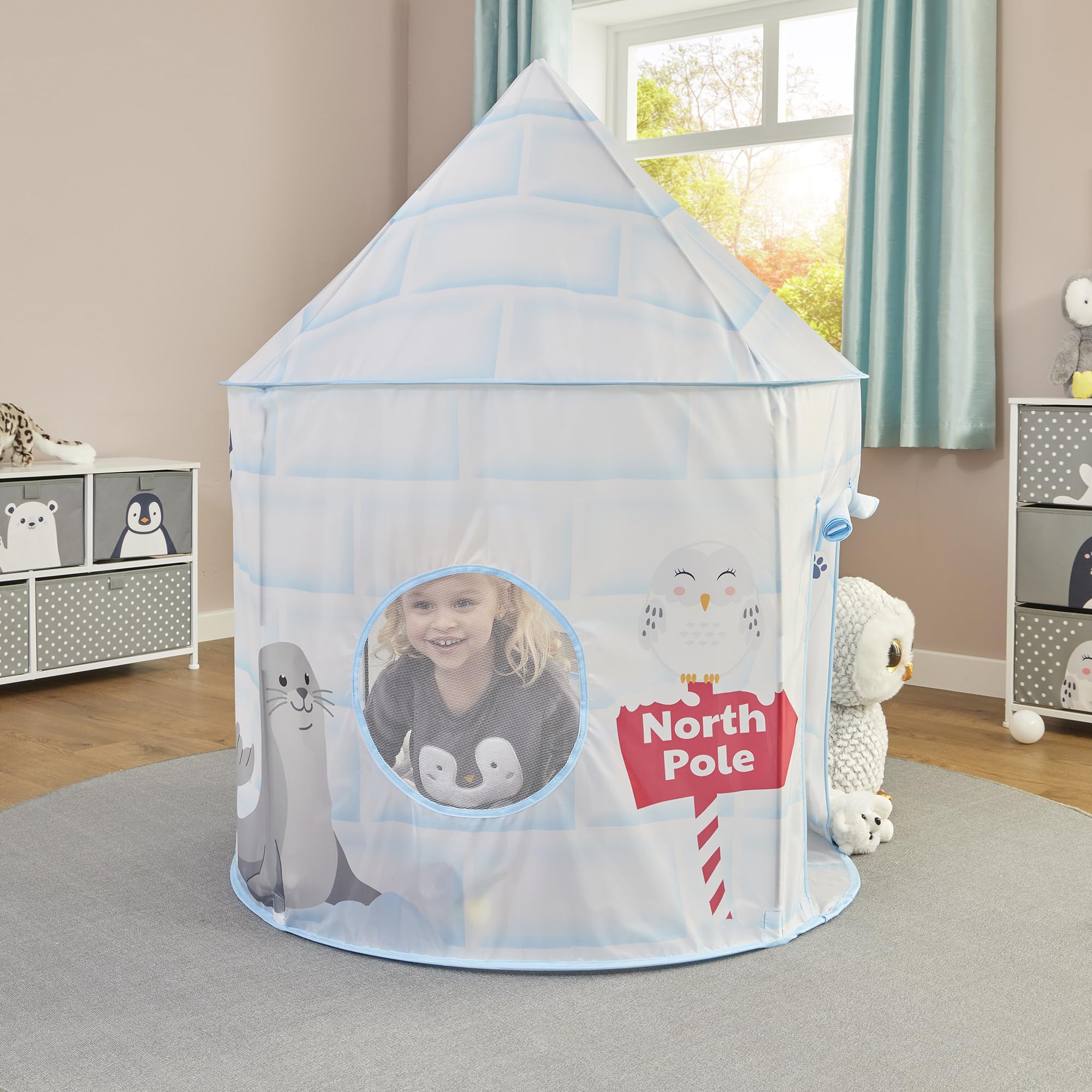 Liberty House Toys Arctic Play Tent - Igloo-Themed Play Space for Kids, Blue 10