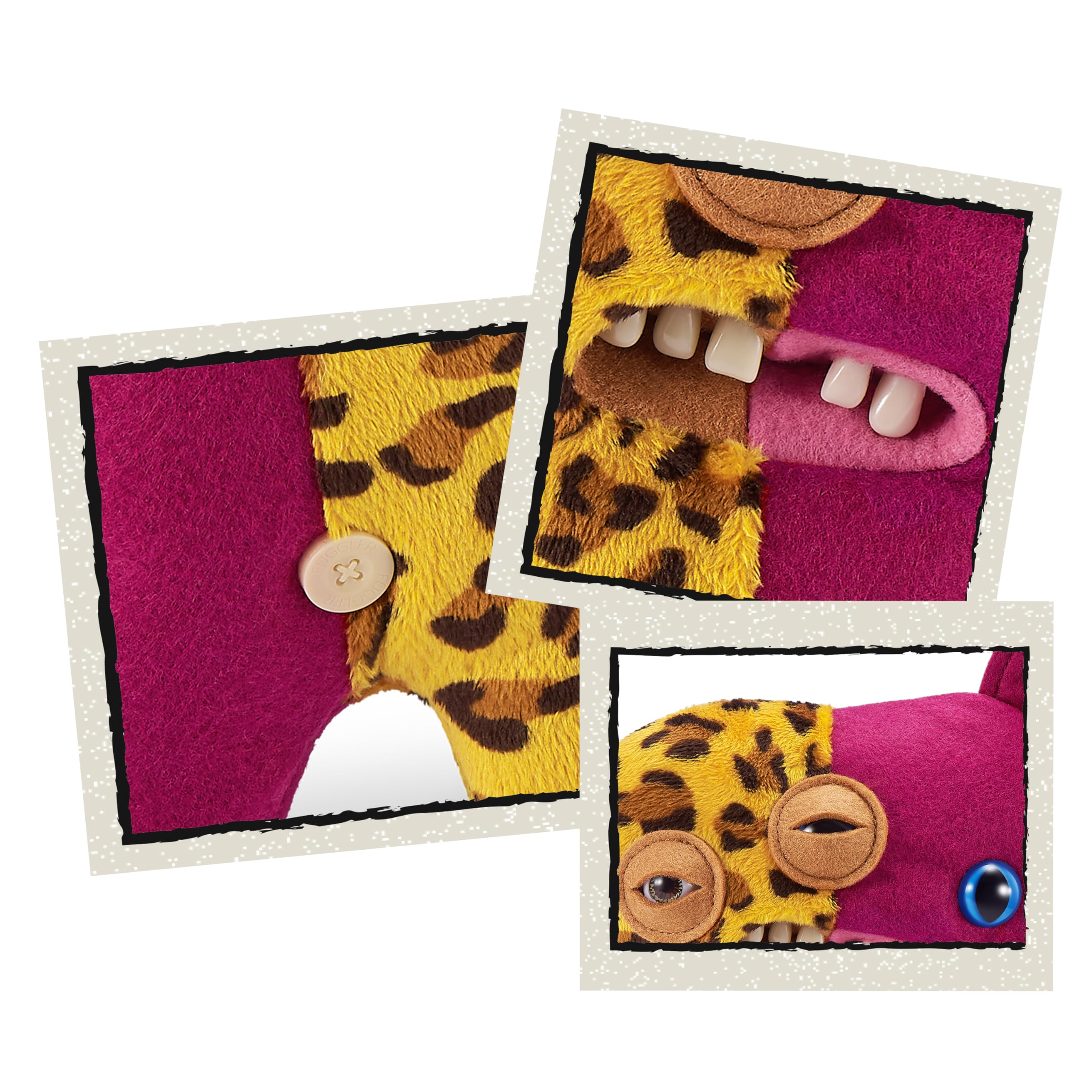 Fuggler Misfit Monsters 9-inch Series 1 - Annoyed-o Leopard & Burgundy Plush Toy by ZURU 10