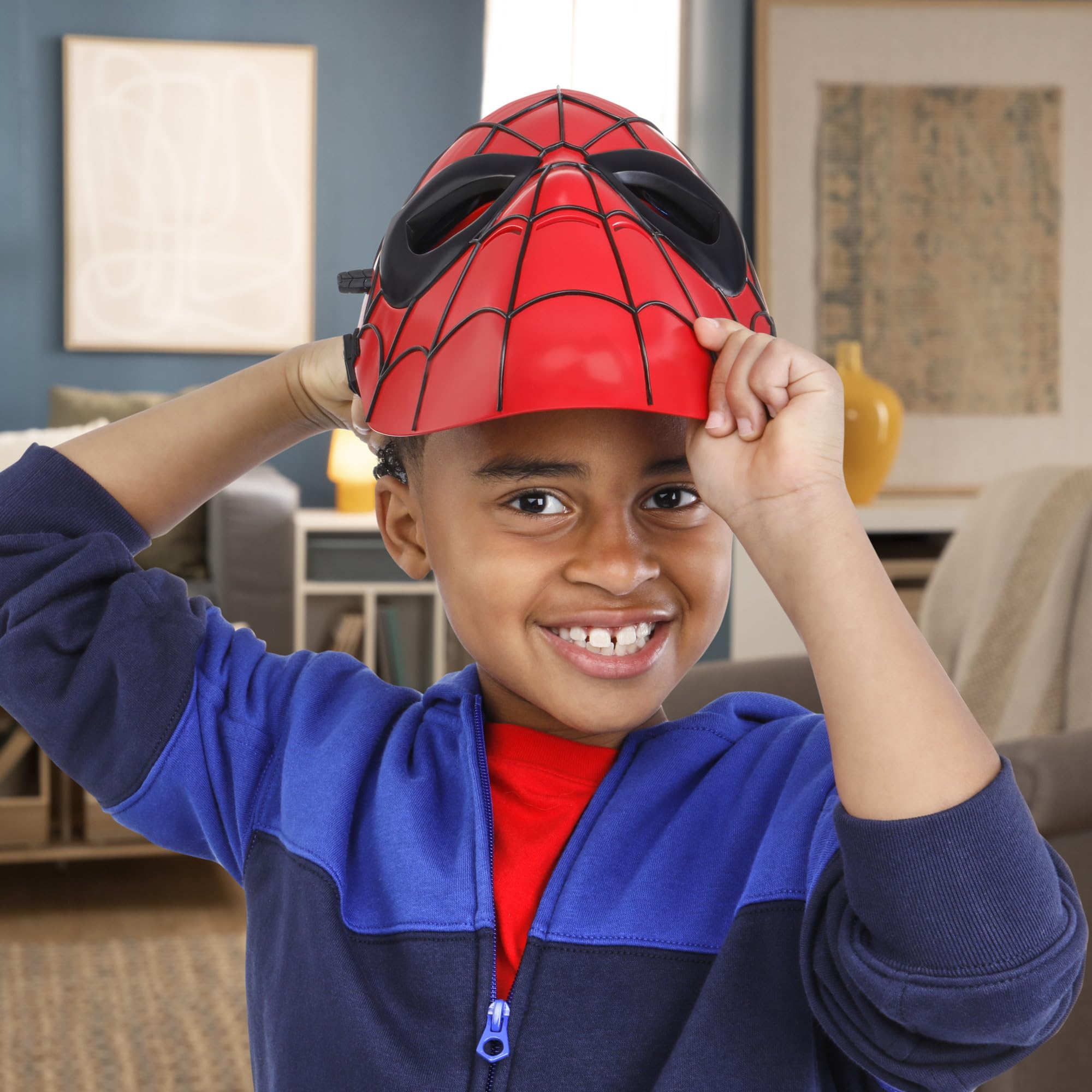 Hasbro SPIDER-MAN Glow FX Mask - Light-Up Lenses | Ages 5+ | Adjustable Fit 3