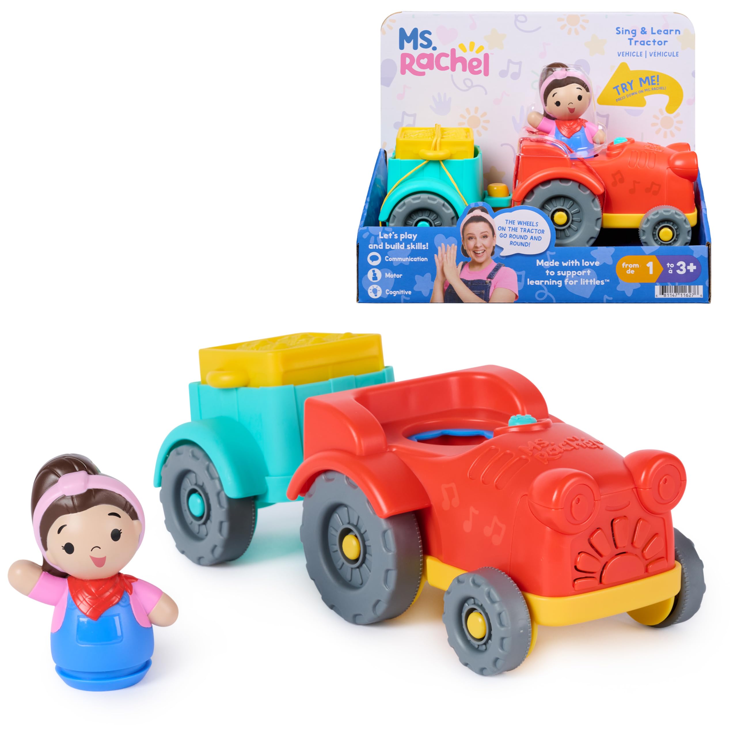 Ms. Rachel Sing & Learn Tractor - Interactive Toy with Sounds & Figure | Ages 1-3