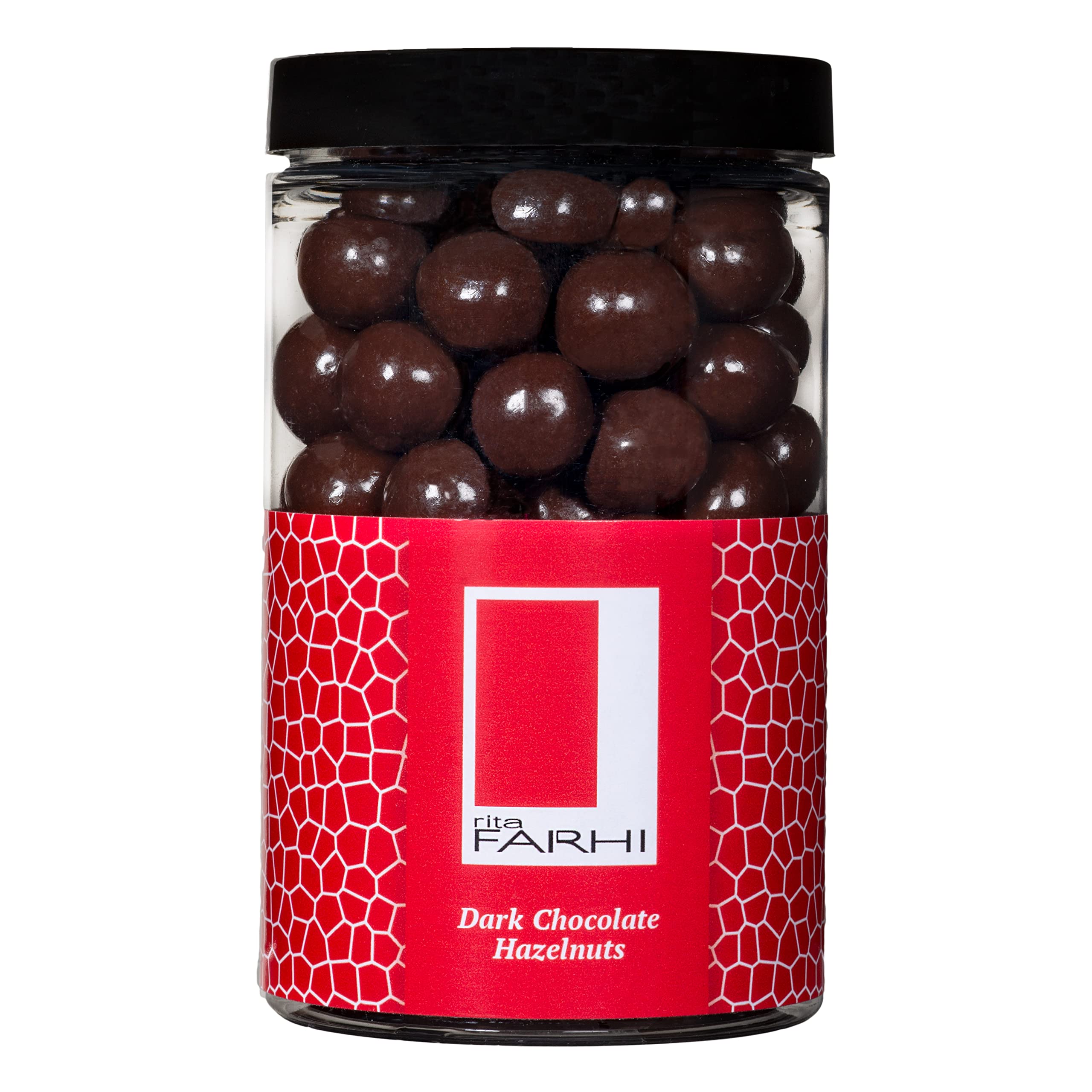 Rita Farhi Dark Chocolate Coated Hazelnuts Luxury Gift Jar 285g