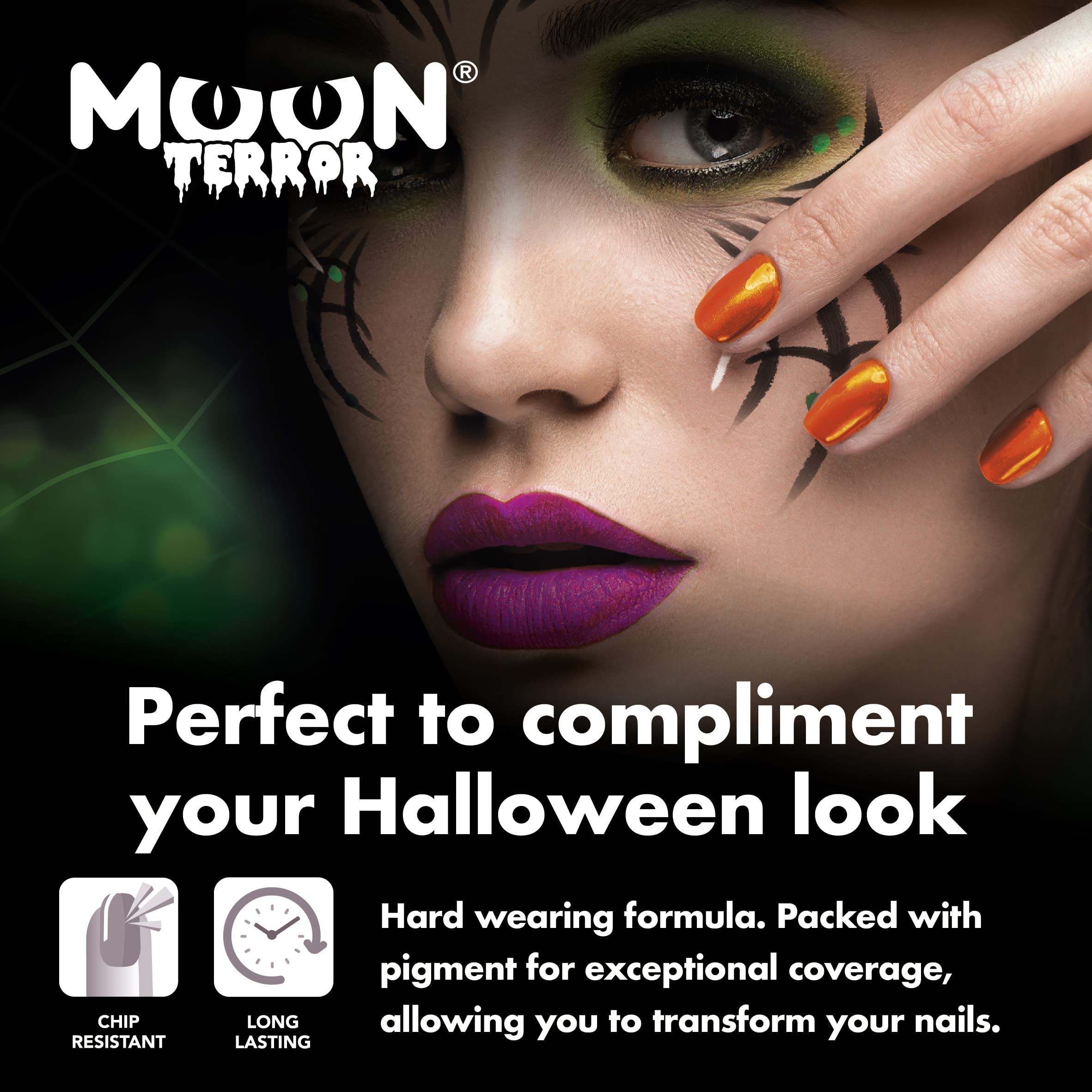 Moon Terror - Wicked White Halloween Nail Polish (10ml) 4