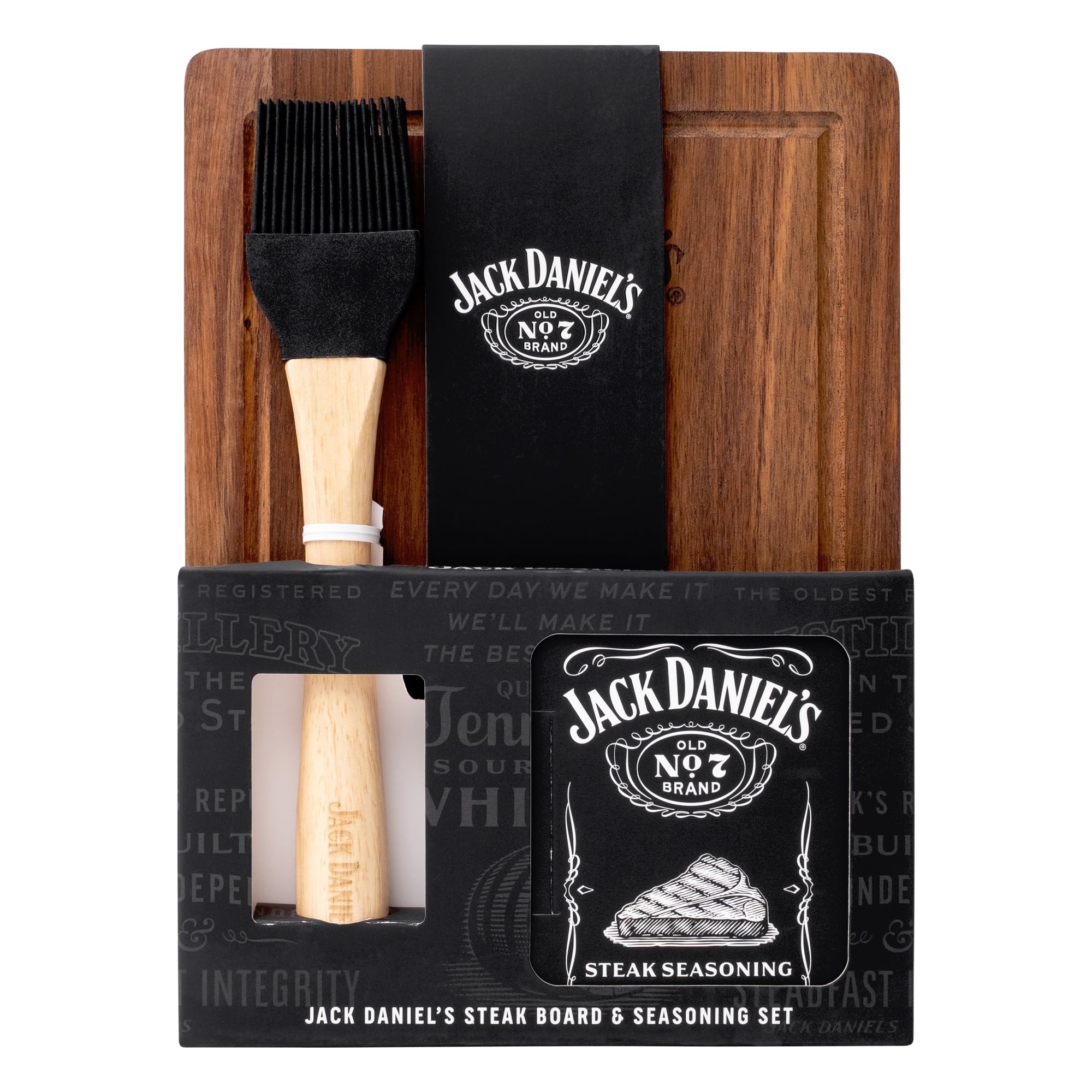 Jack Daniels - Steak Spice Set with Wooden Board & Basting Brush 19