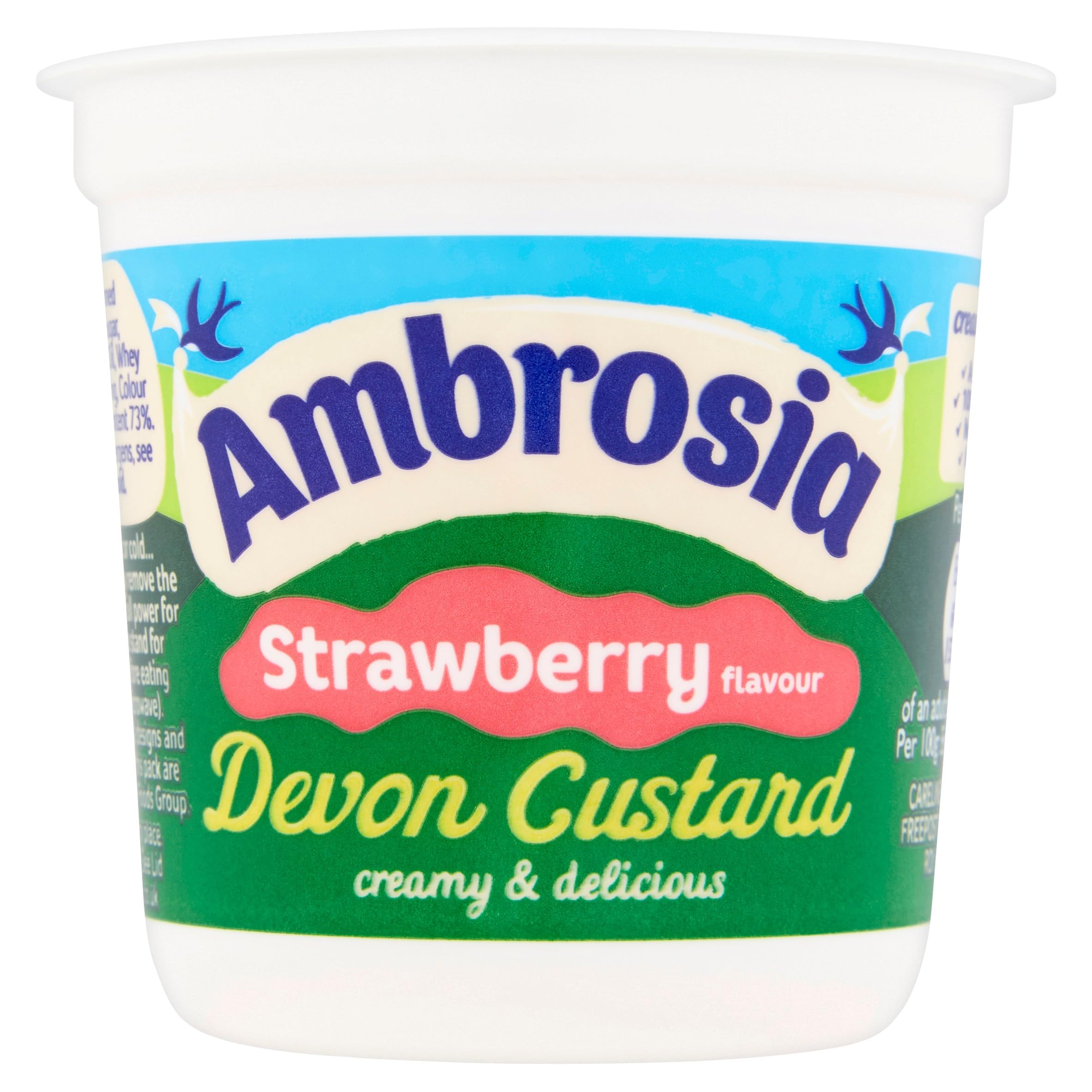 Ambrosia Strawberry Flavour Custard Pots - Pack of 12 | 150g Pots | Ready-to-Eat 2