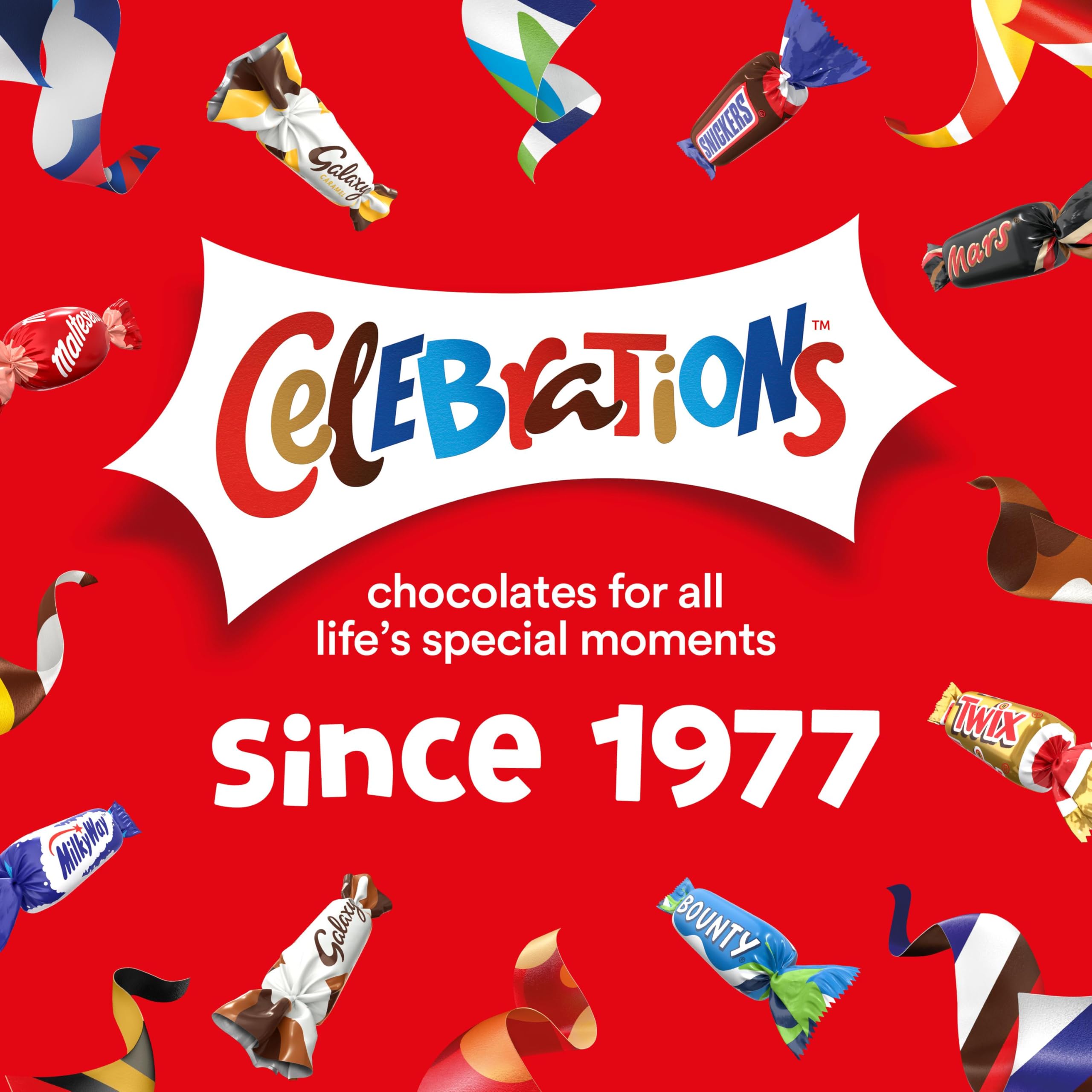 Celebrations Milk Chocolate Gift Box of Mini Chocolates & Biscuit Bars Tube 7