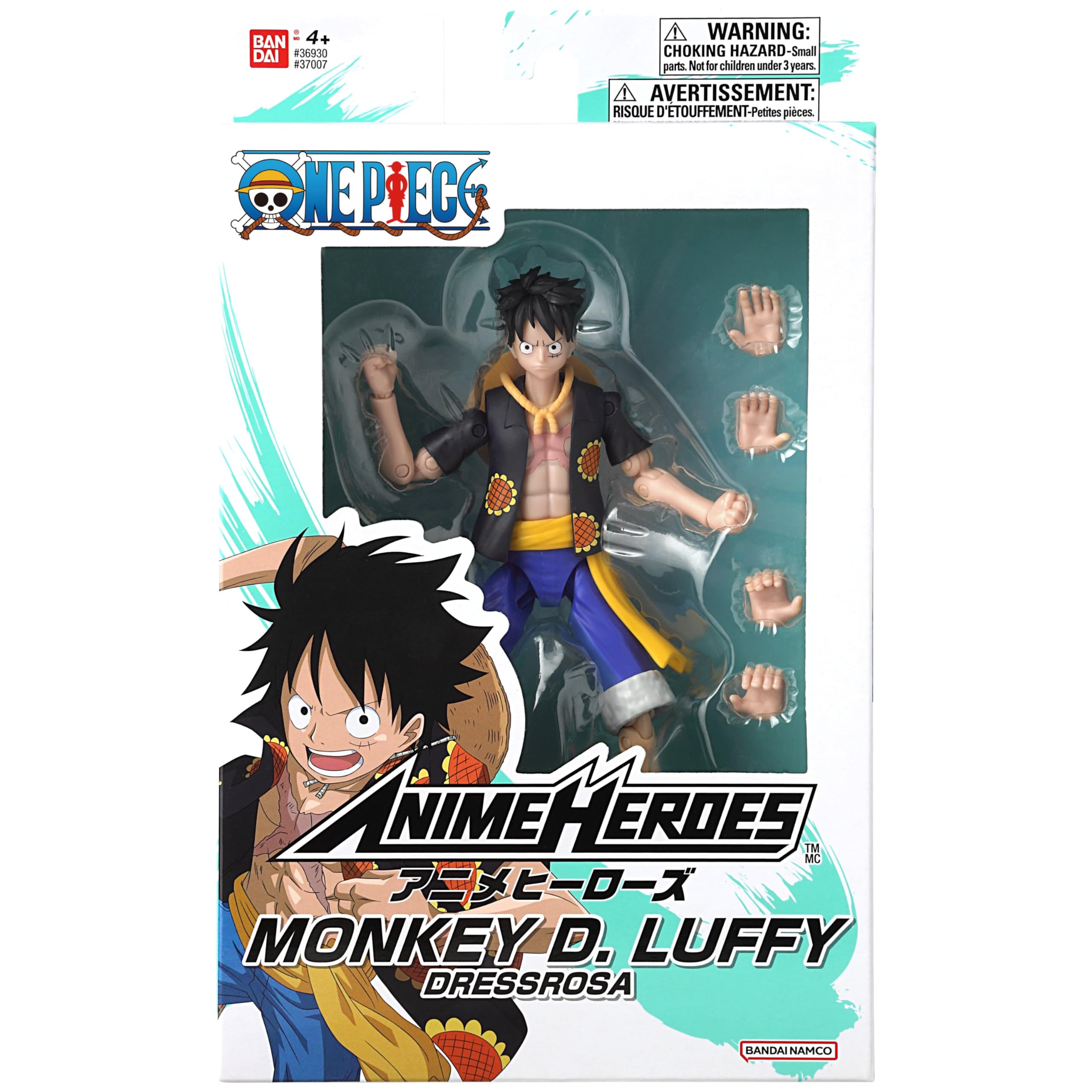 Monkey D. Luffy 'Dressrosa Version' Action Figure - 17cm Anime Heroes Collectible by Bandai 18