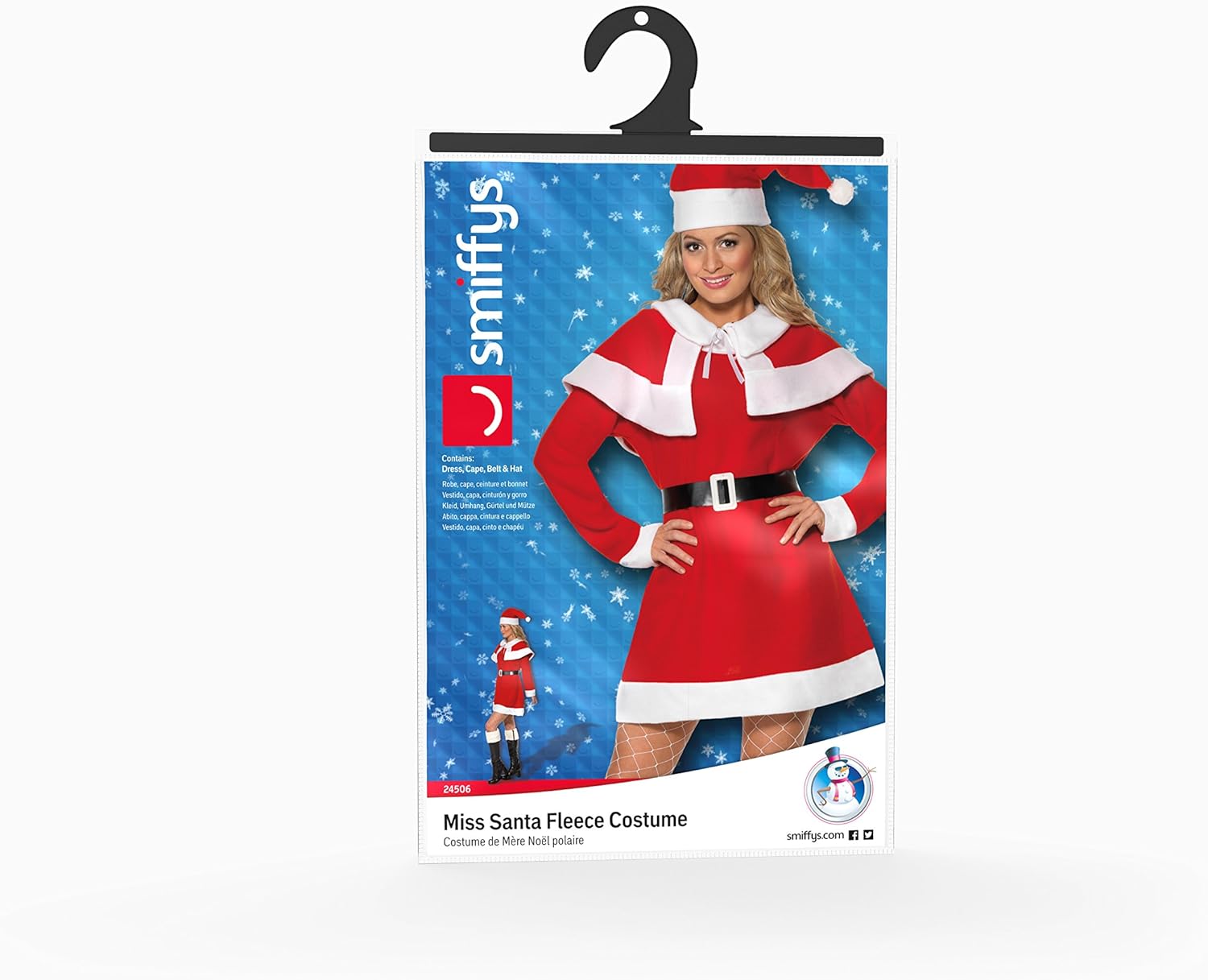 Smiffys Miss Santa Fleece Costume - Size 12-14 9