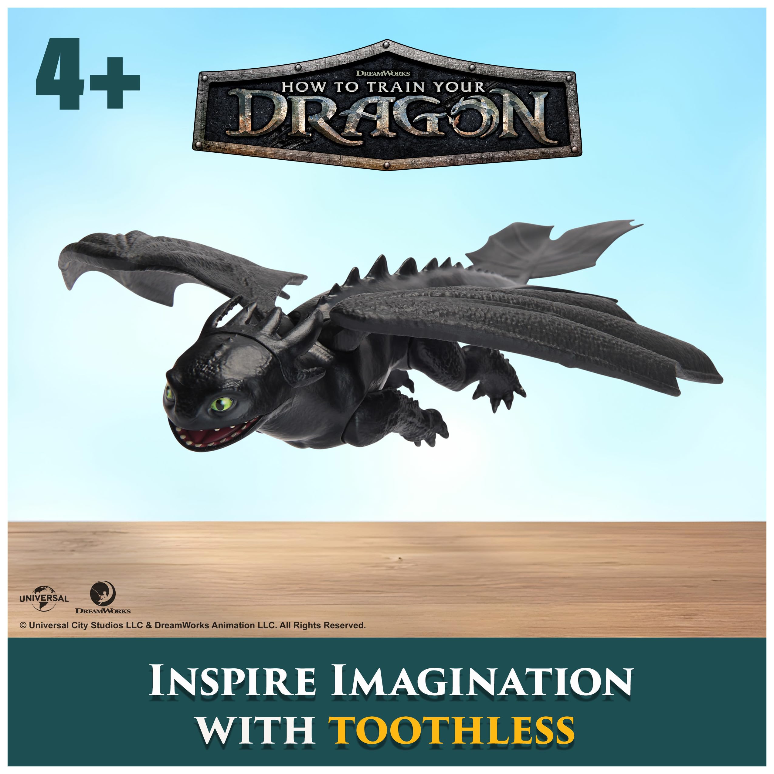 Toothless Dragon Action Figure - 23 cm Moving Wings, How to Train Your Dragon Age 4+ 9