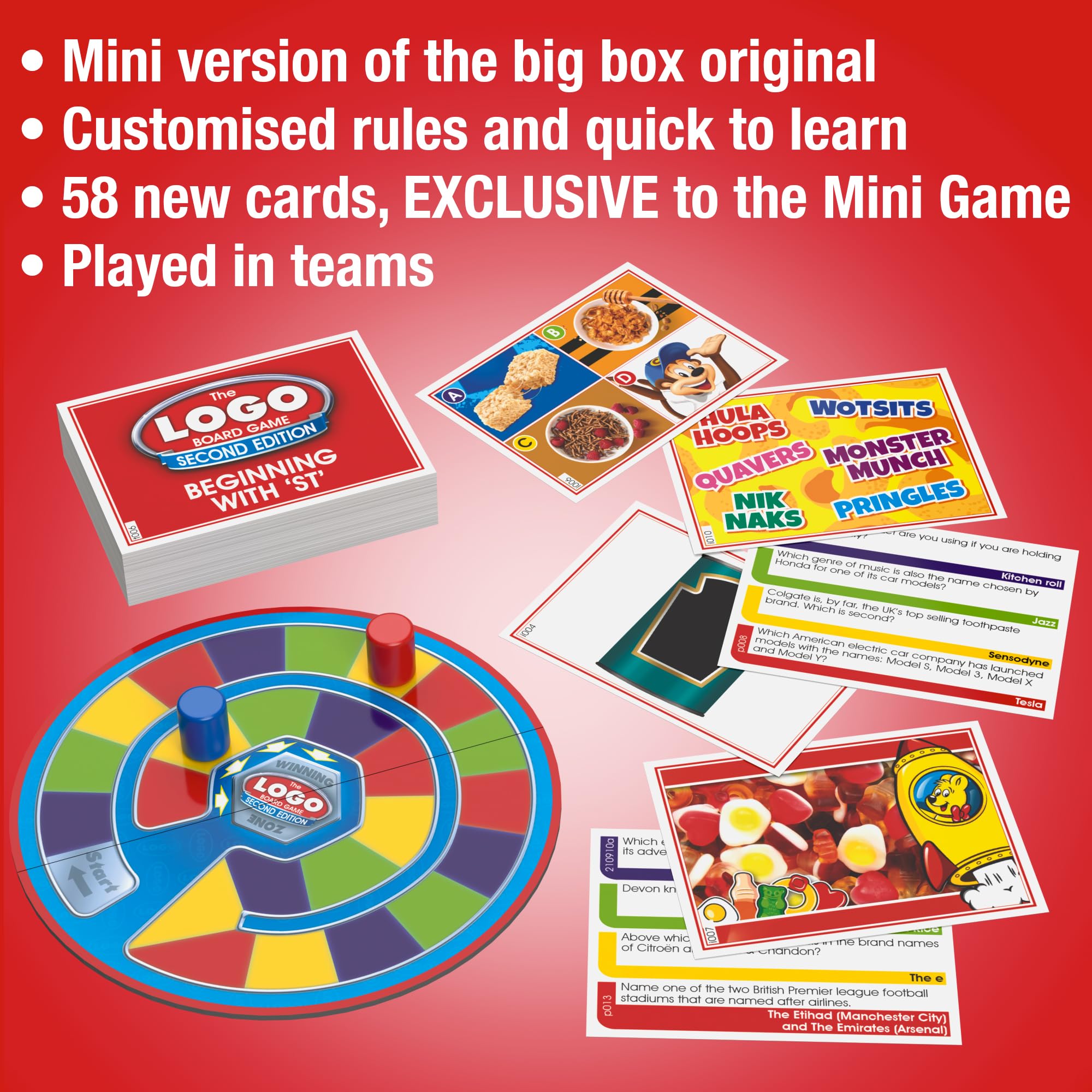 TOMY Drumond Park The LOGO Mini Board Game Second Edition | Family Trivia | 2-6 Players