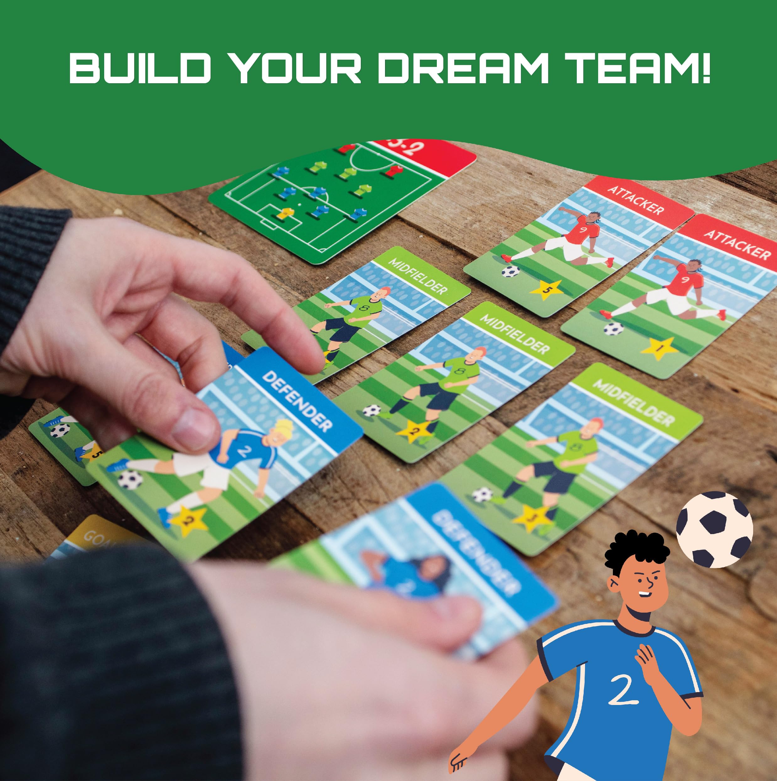 Boxer Gifts Dream Team Football Card Game for Kids 10
