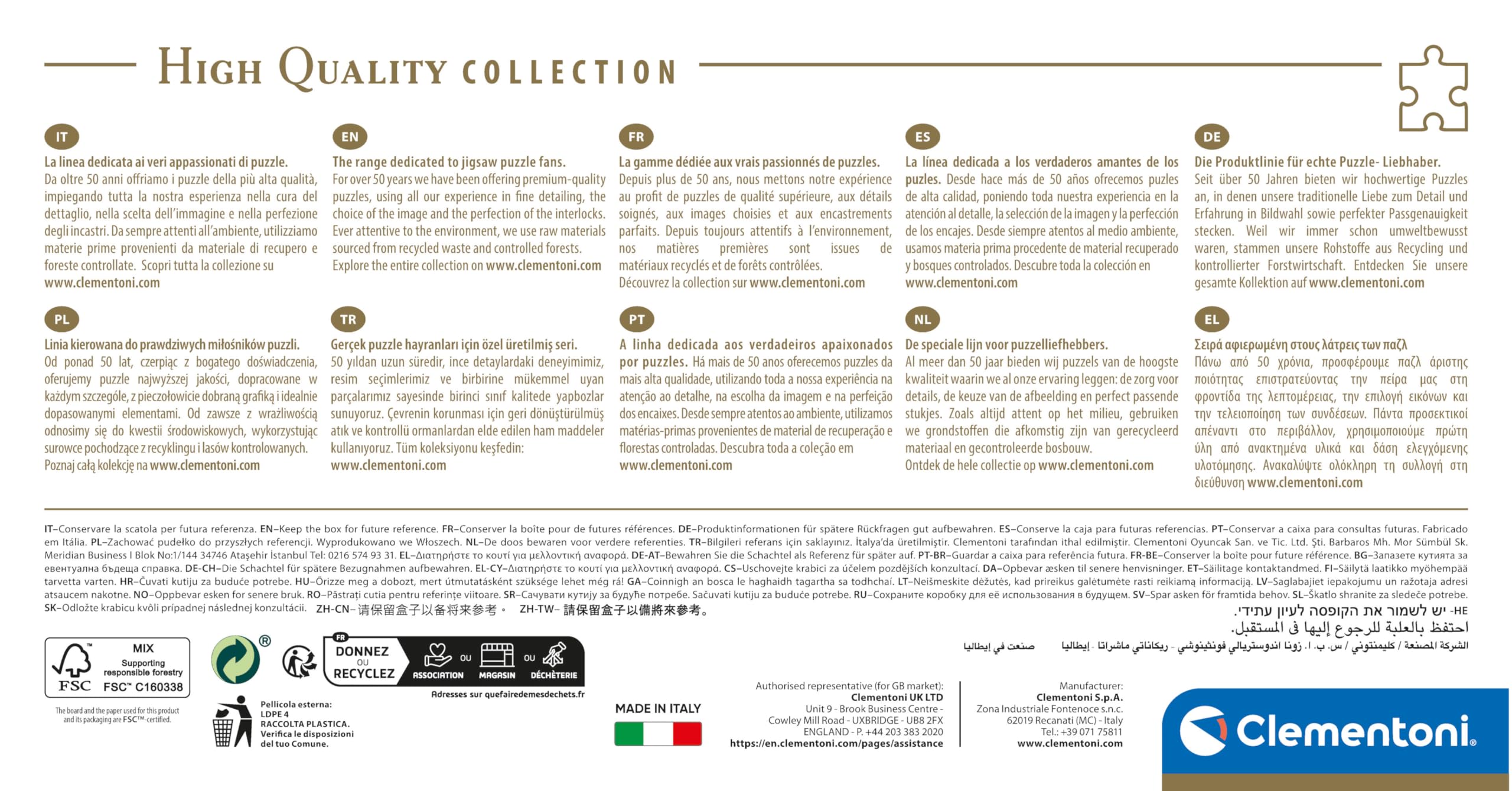 Clementoni Jigsaw Puzzle Disney Villains - 1000 Pieces | 98 x 33 cm Completed Size